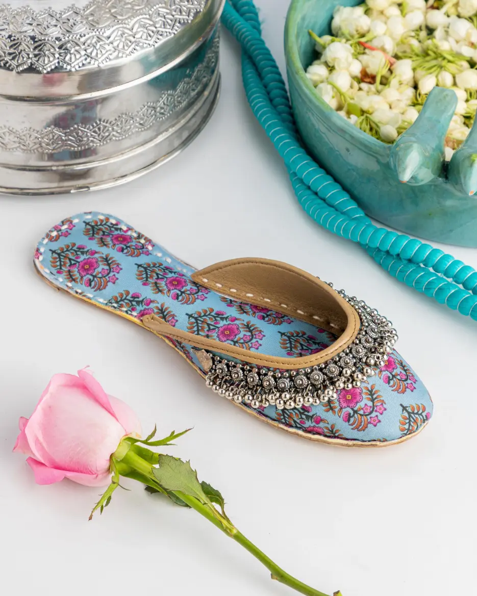 TJK Designs Khussa Suit-Phoolkari - Image 2