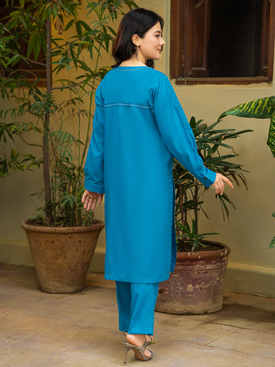 Tng By Md Solid Co Ords Collection-Aasmaan Turquoise Blue - Image 5