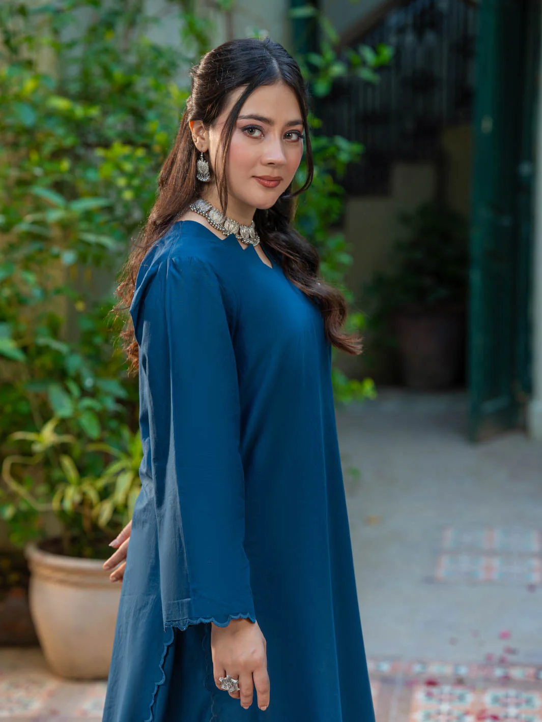 Tng By Md Solid Co Ords Collection-Leher Dark Blue - Image 5