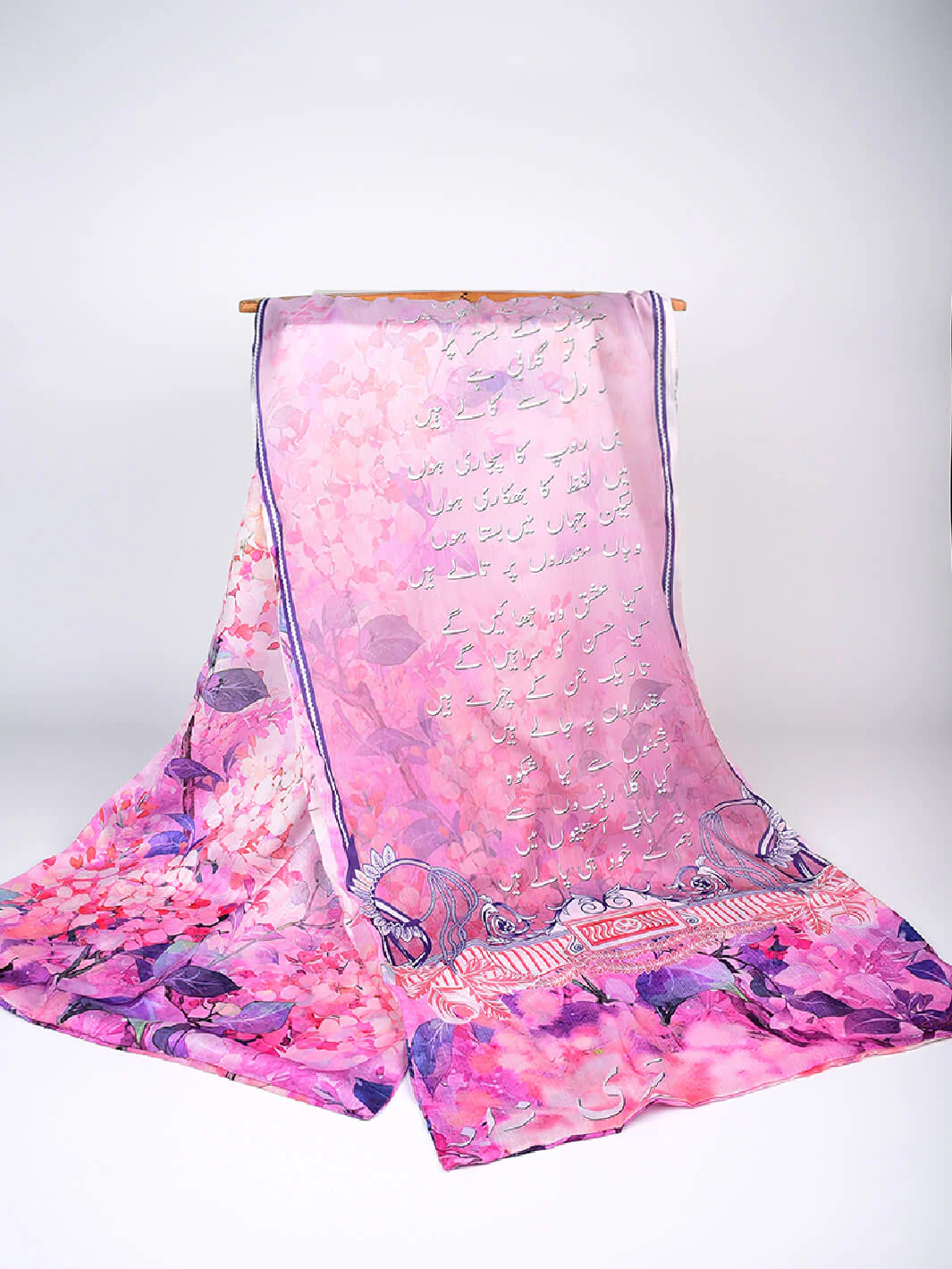 Tng By Md Stole Collection-Parizaad Stole (Pink D.S) - Image 4