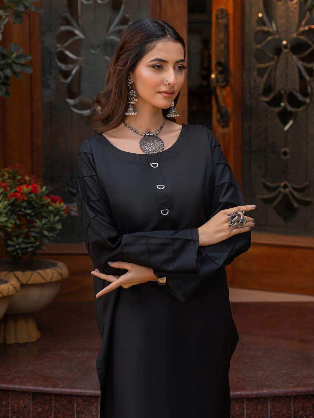 Tng By Md Solid Co Ords Collection-Ansha -Black - Image 2