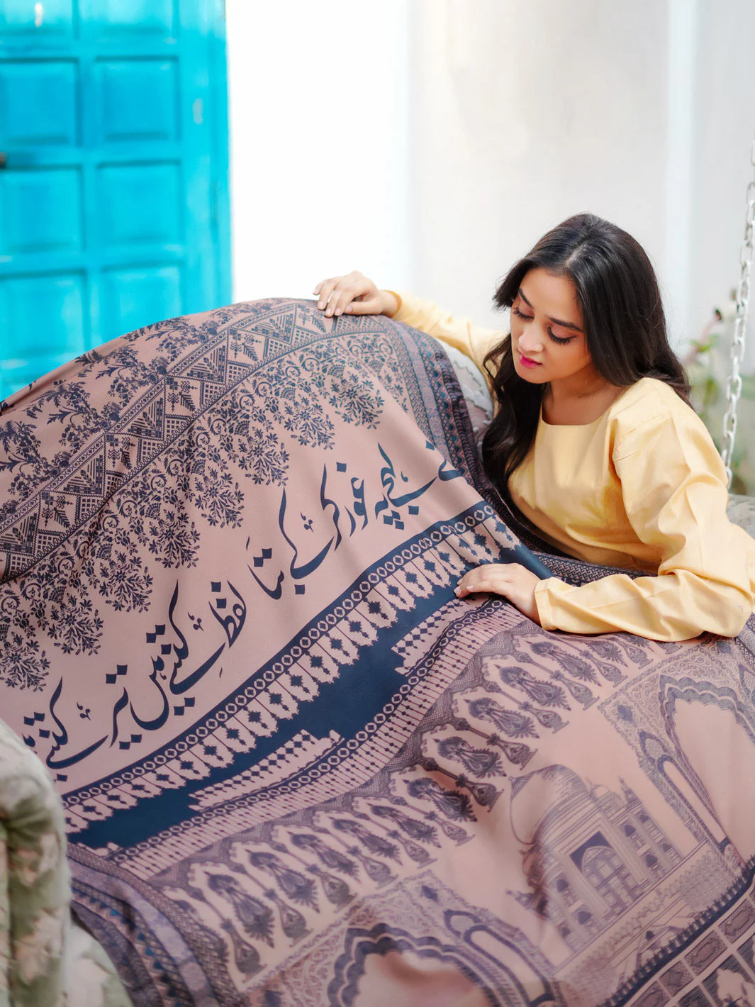 Tng By Md Odhni Collection-Taj Mahal odhni (Brown) - Image 7