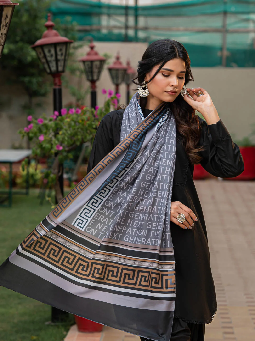Tng By Md Stole Collection-TNG-SIGNATURE-Stole Grey - Image 5
