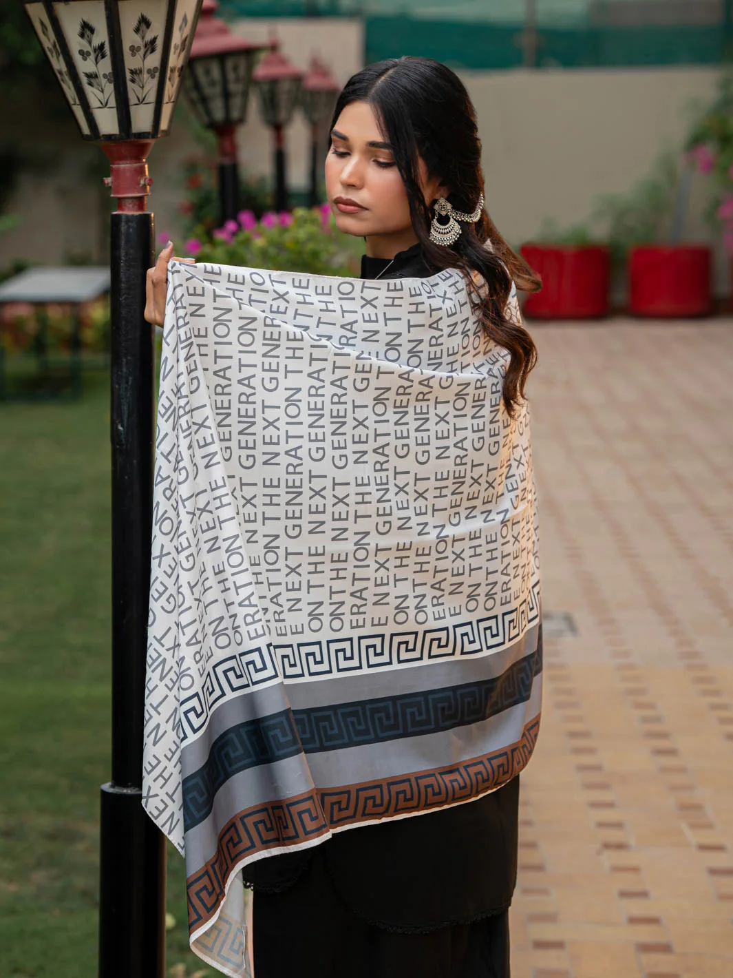Tng By Md Stole Collection-TNG-Signature-Stole White - Image 12