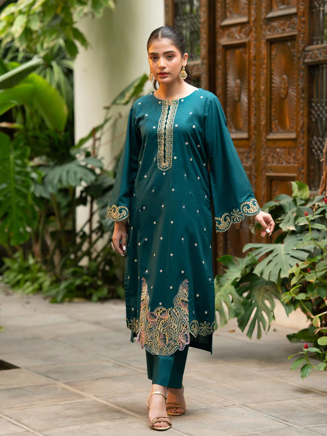 Tng By MD Stitched Bahar Collection-Zamrud (Teal) - Image 3