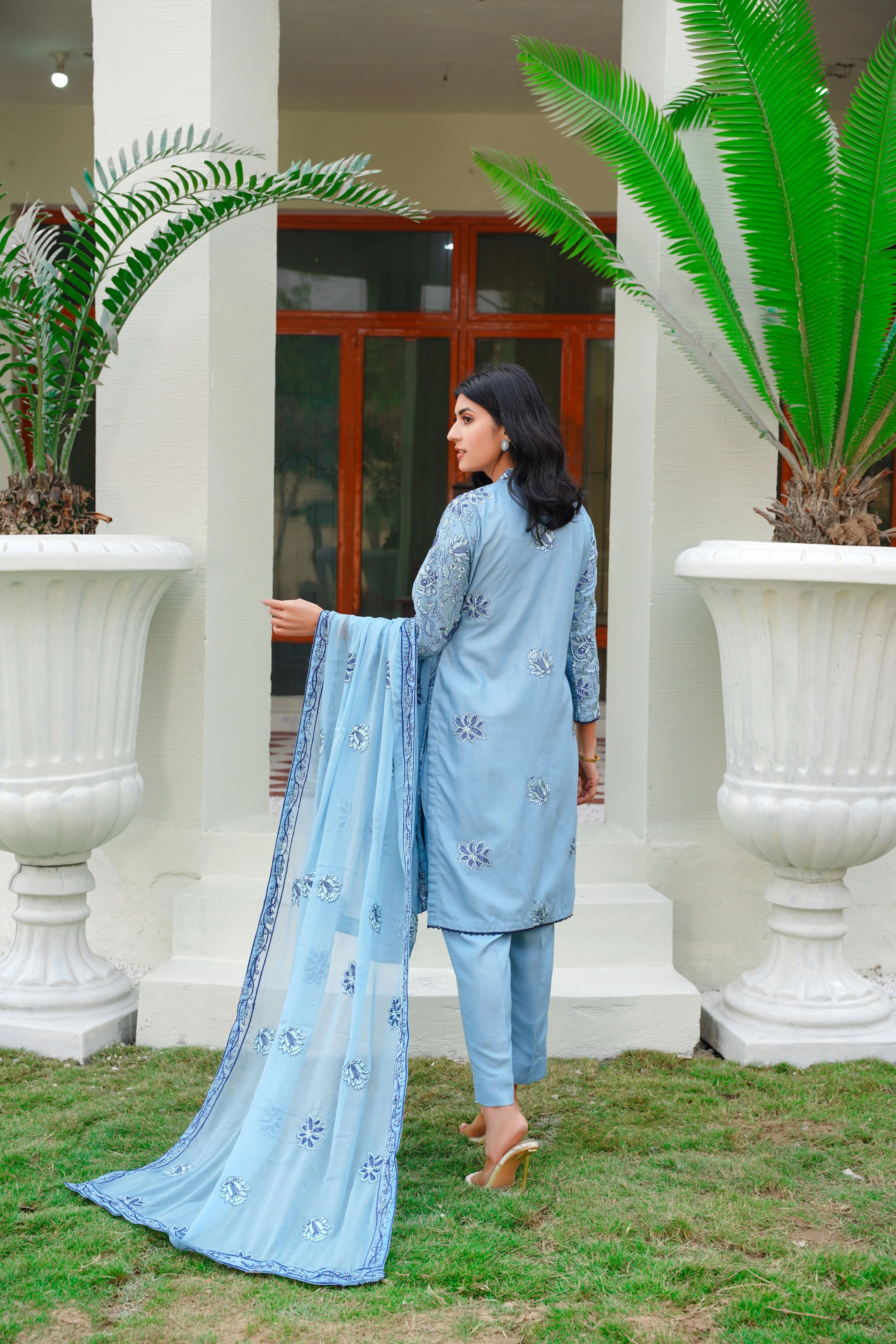 Threads & Weaves 3 PC KARANDI Embroidered Dress-KR24106 - Image 4