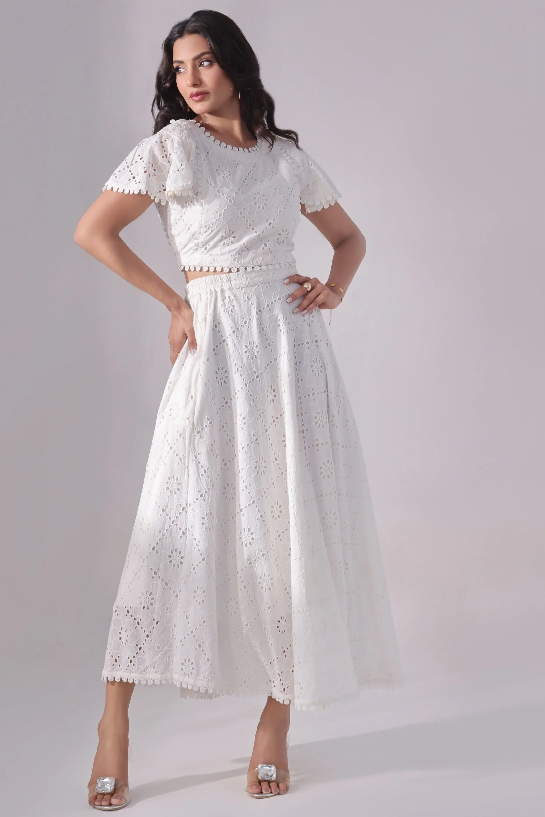 Ora Fashion Stitched 2 Piece Summer Suit-COCO Top & Skirt - Image 3
