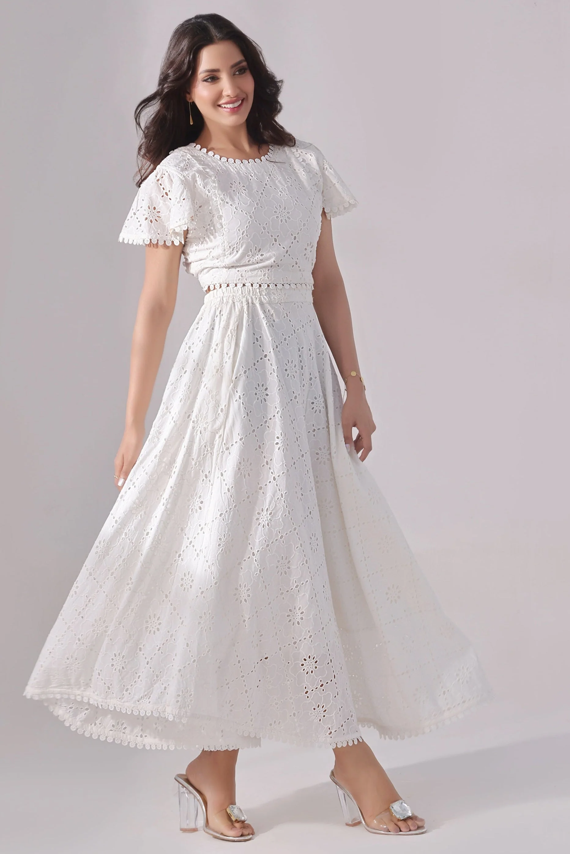 Ora Fashion Stitched 2 Piece Summer Suit-COCO Top & Skirt - Image 5