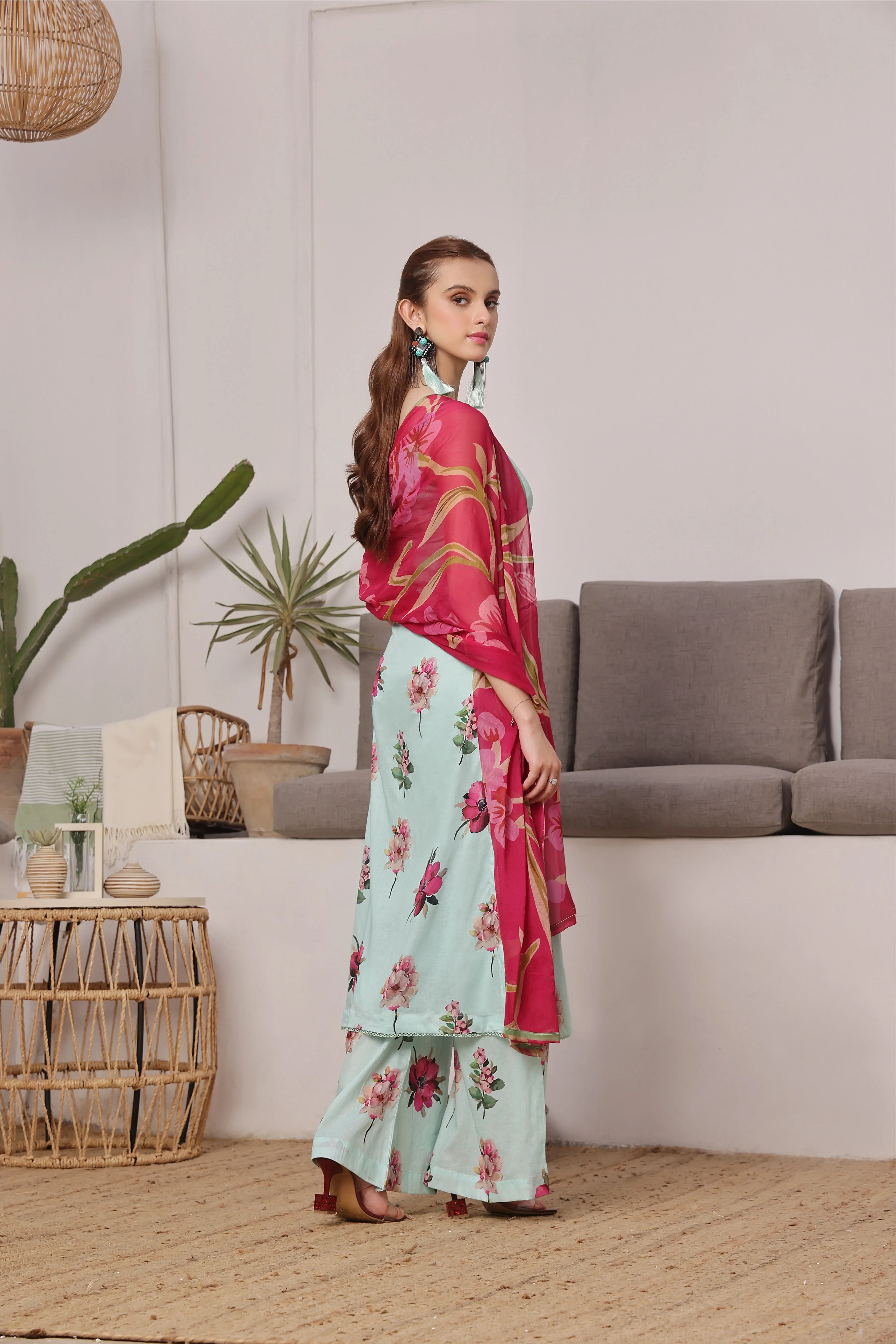 Feathers Unstitched 3 Piece Summer Collection-TRICIA-FT406 - Image 3
