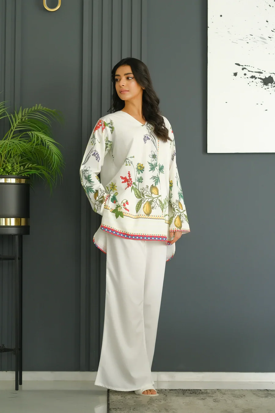 Dhaga Stitched Co Ords Summer Suit-Tropical Tease - Image 6