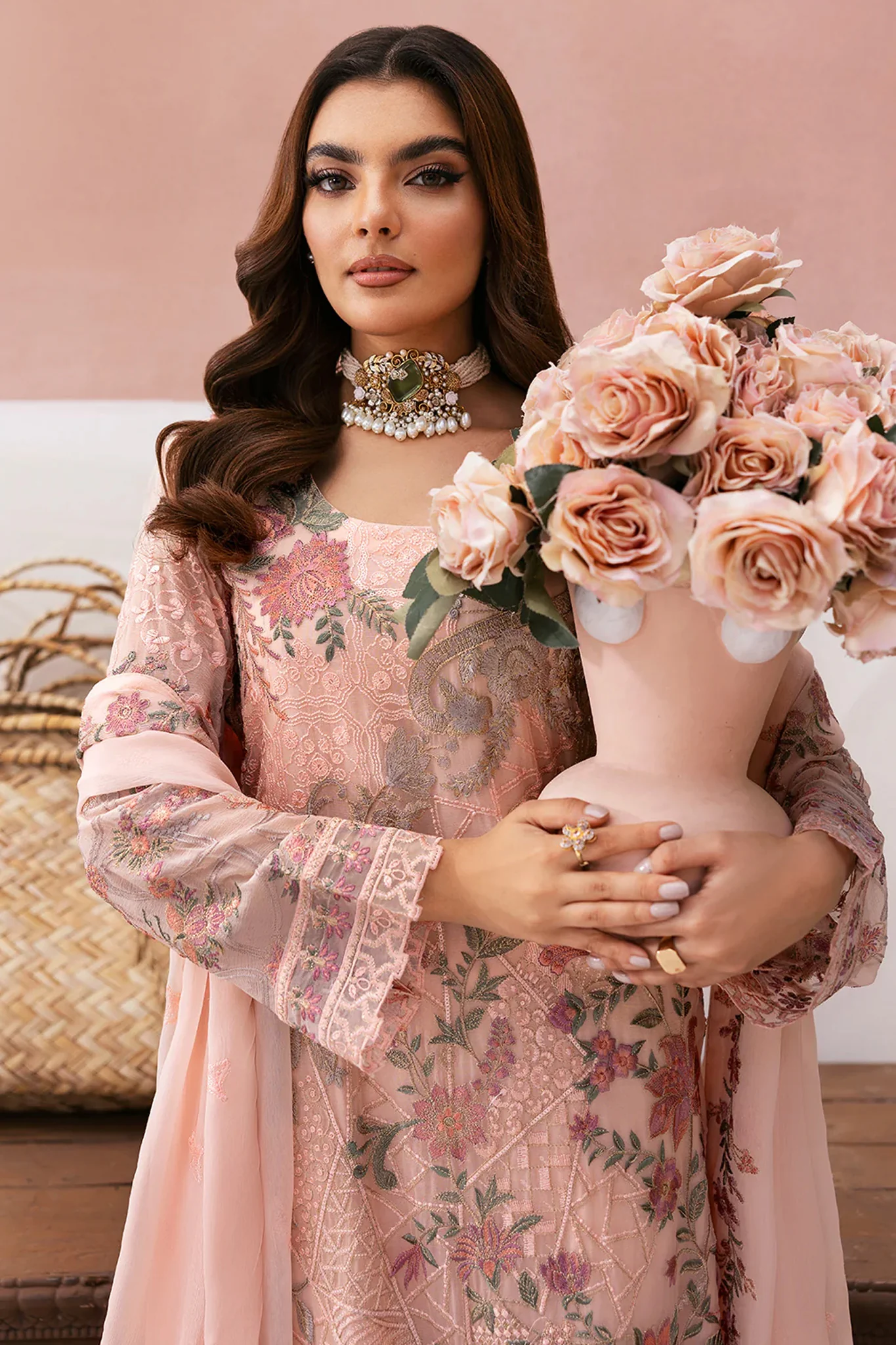 Arzoo by Ramsha Unstitched 3 Piece Chiffon Vol 01 Suit-U-101 - Image 2