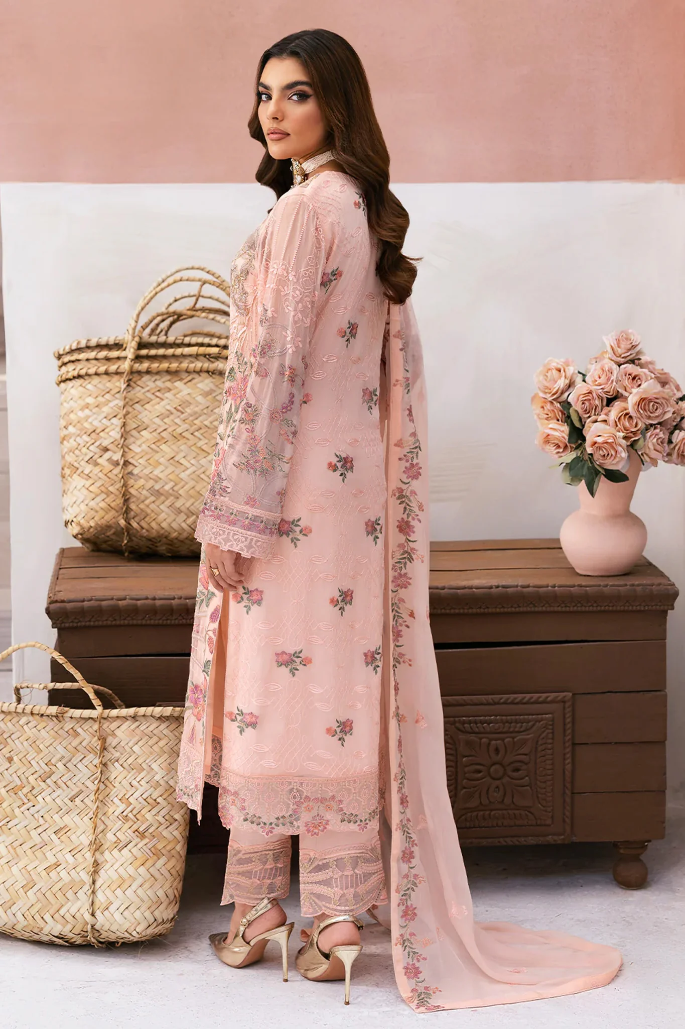 Arzoo by Ramsha Unstitched 3 Piece Chiffon Vol 01 Suit-U-101 - Image 3