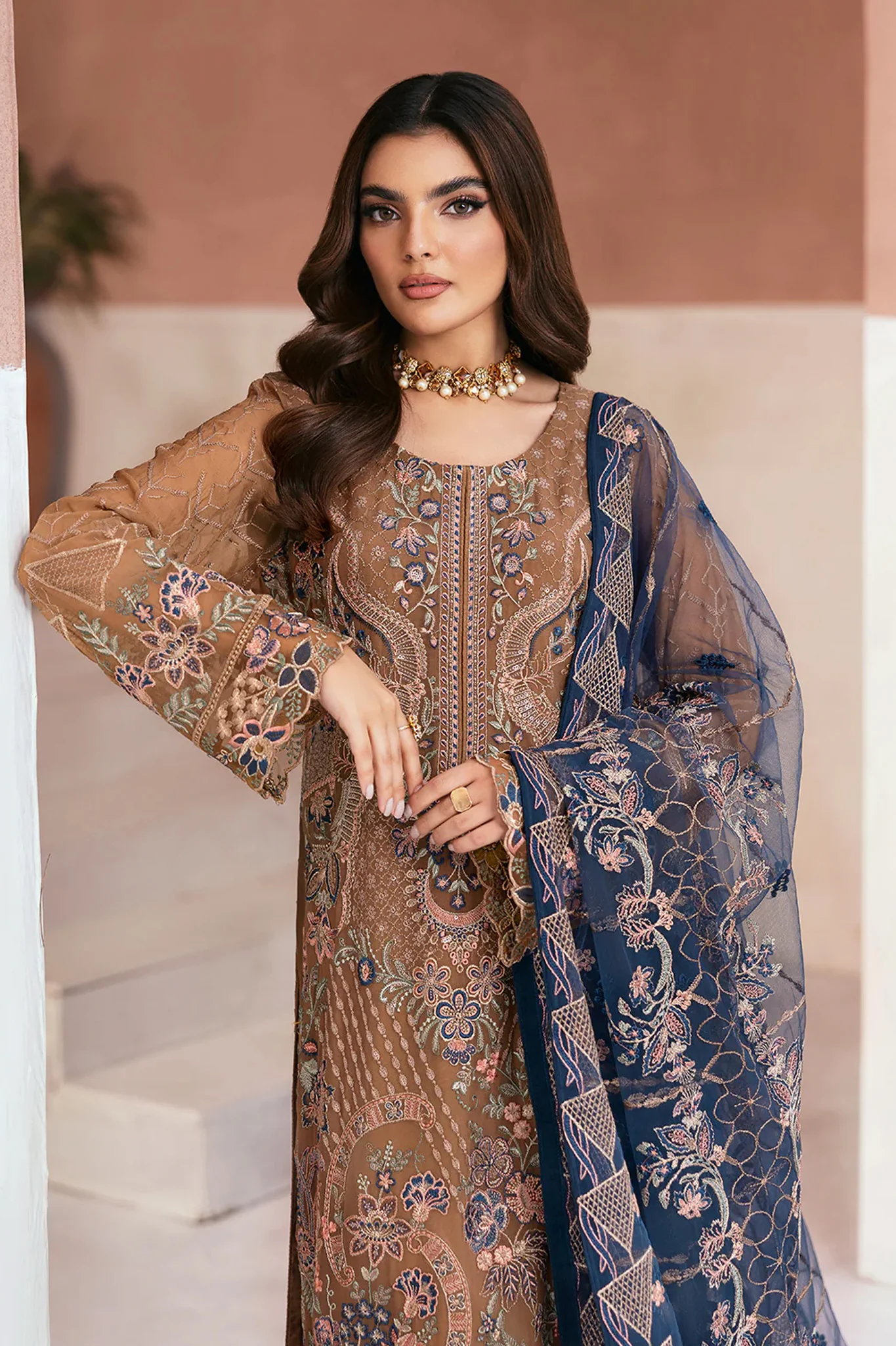 Arzoo by Ramsha Unstitched 3 Piece Chiffon Vol 01 Suit-U-110 - Image 2