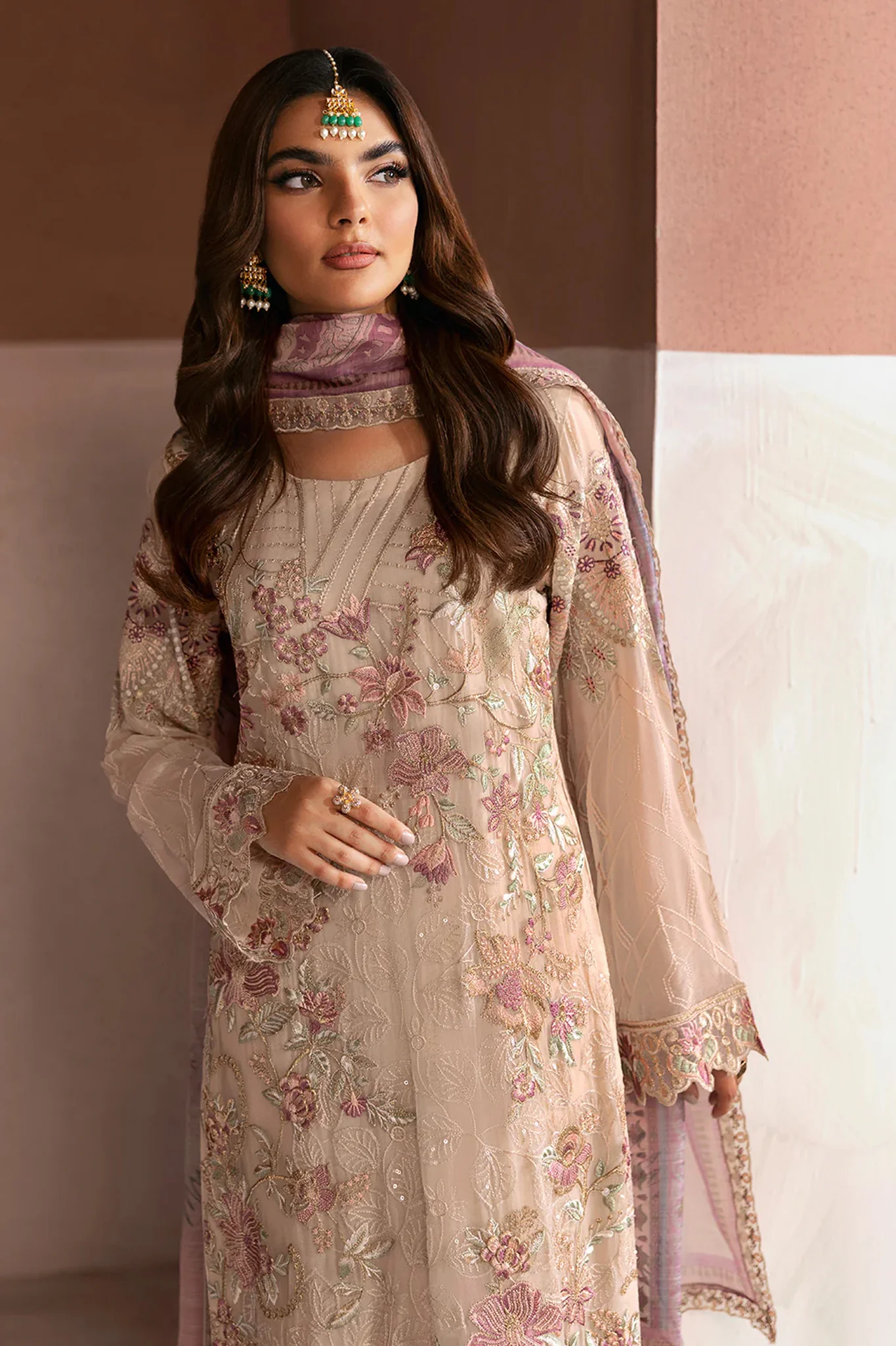 Arzoo by Ramsha Unstitched 3 Piece Chiffon Vol 01 Suit-U-111 - Image 2