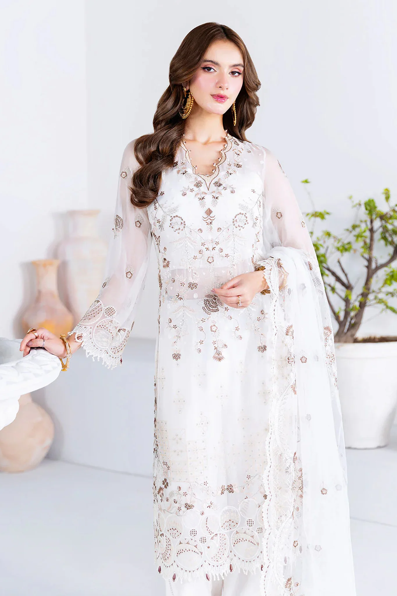 Arzoo by Ramsha Unstitched 3 Piece Chiffon Vol 02 Suit-U-205 - Image 2
