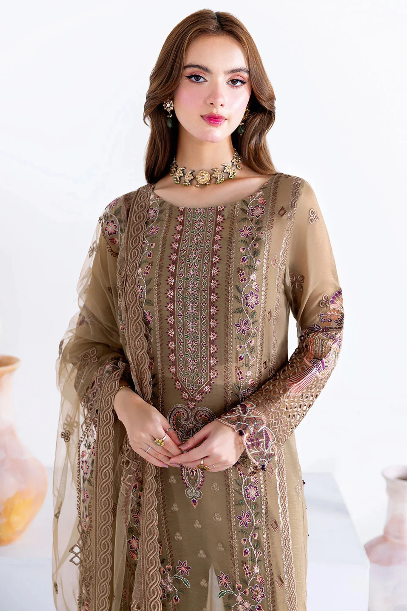 Arzoo by Ramsha Unstitched 3 Piece Chiffon Vol 02 Suit-U-210 - Image 4