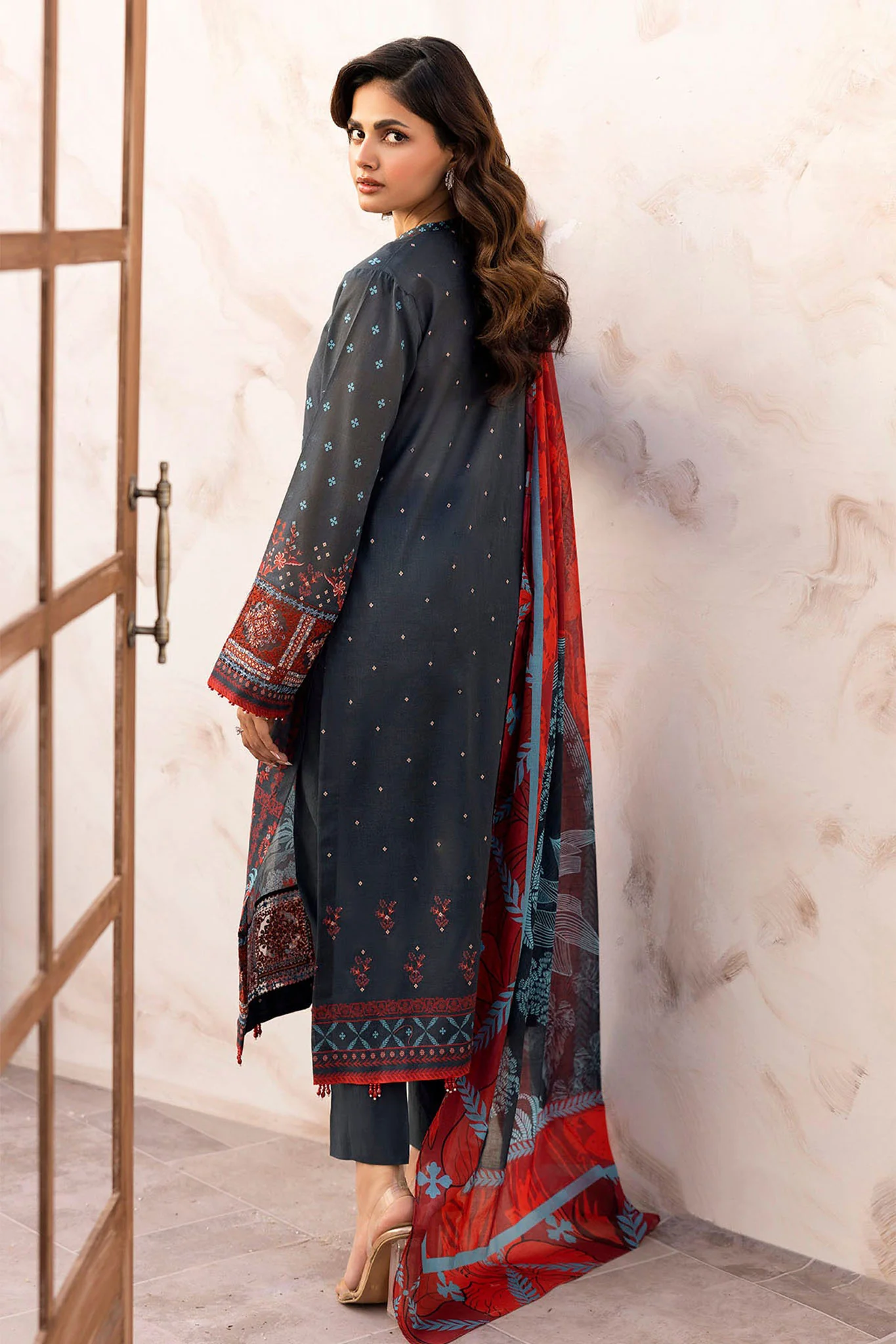 Umang By Motifz Unstitched 3 Piece Digital Printed Emb Lawn Suit-5465-EWA - Image 3