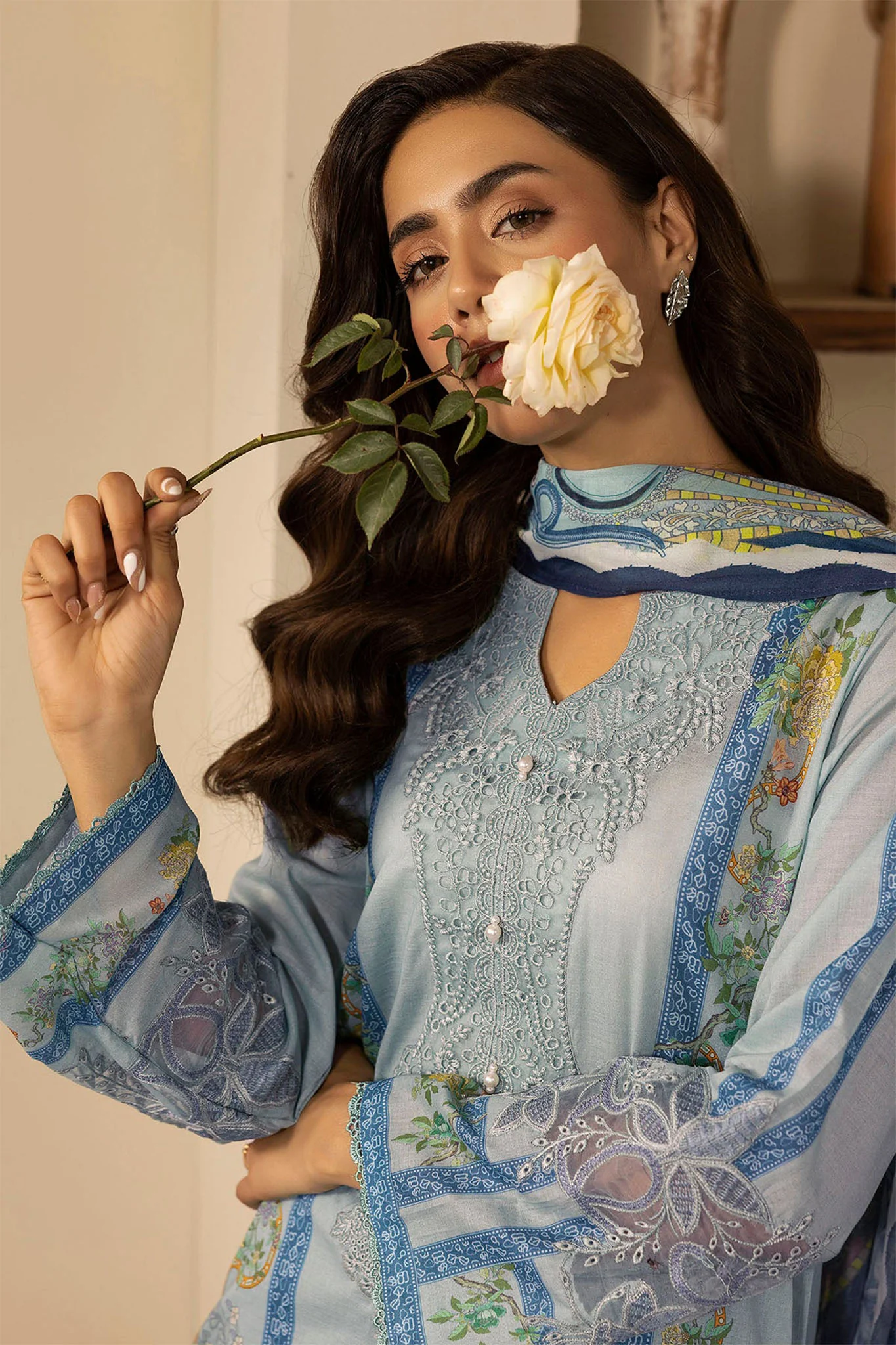 Umang By Motifz Unstitched 3 Piece Digital Printed Emb Lawn Suit-5469-XYLA - Image 4