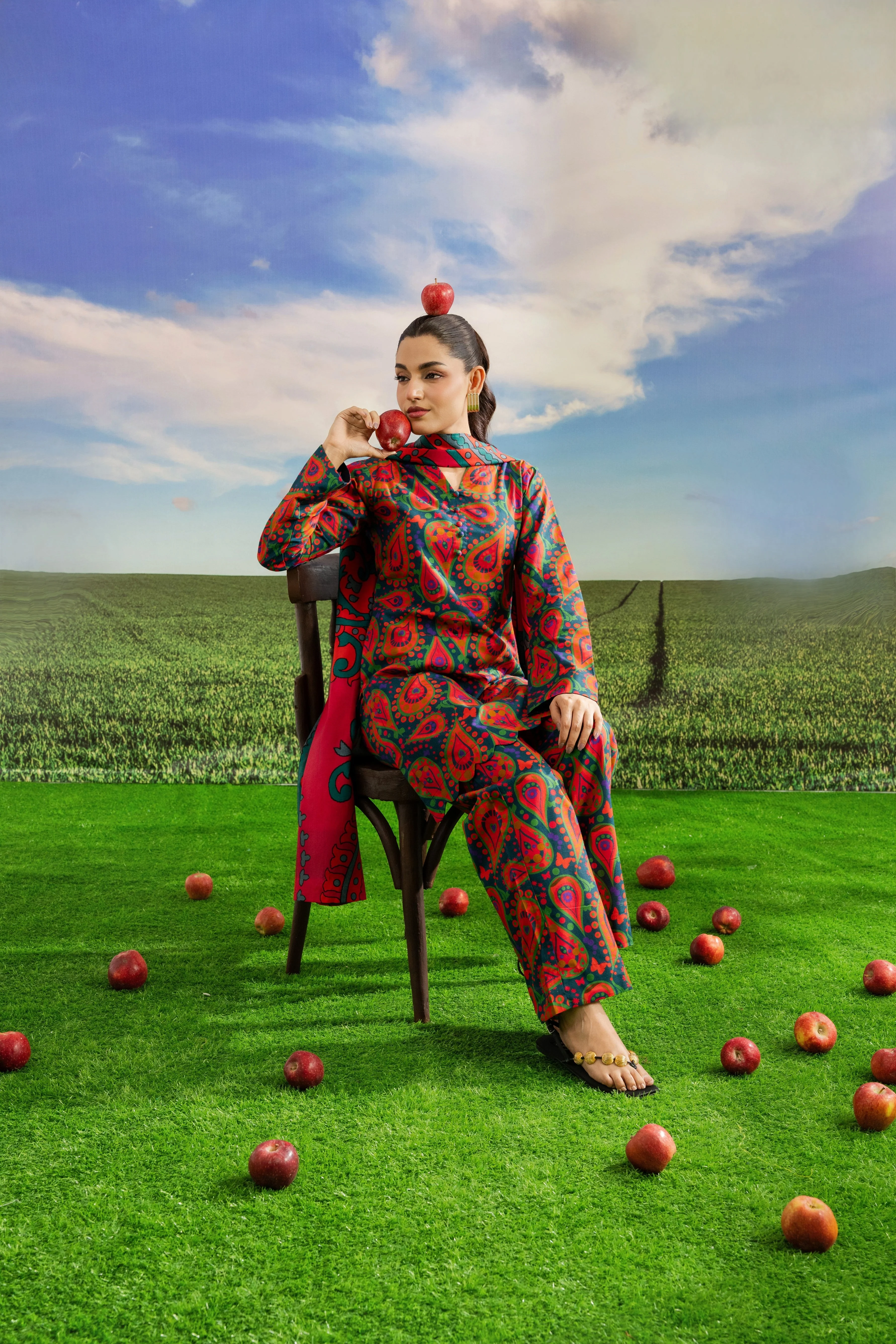 Feathers Unstitched Winter Arrivals Suit-ADELN-FT571 - Image 5
