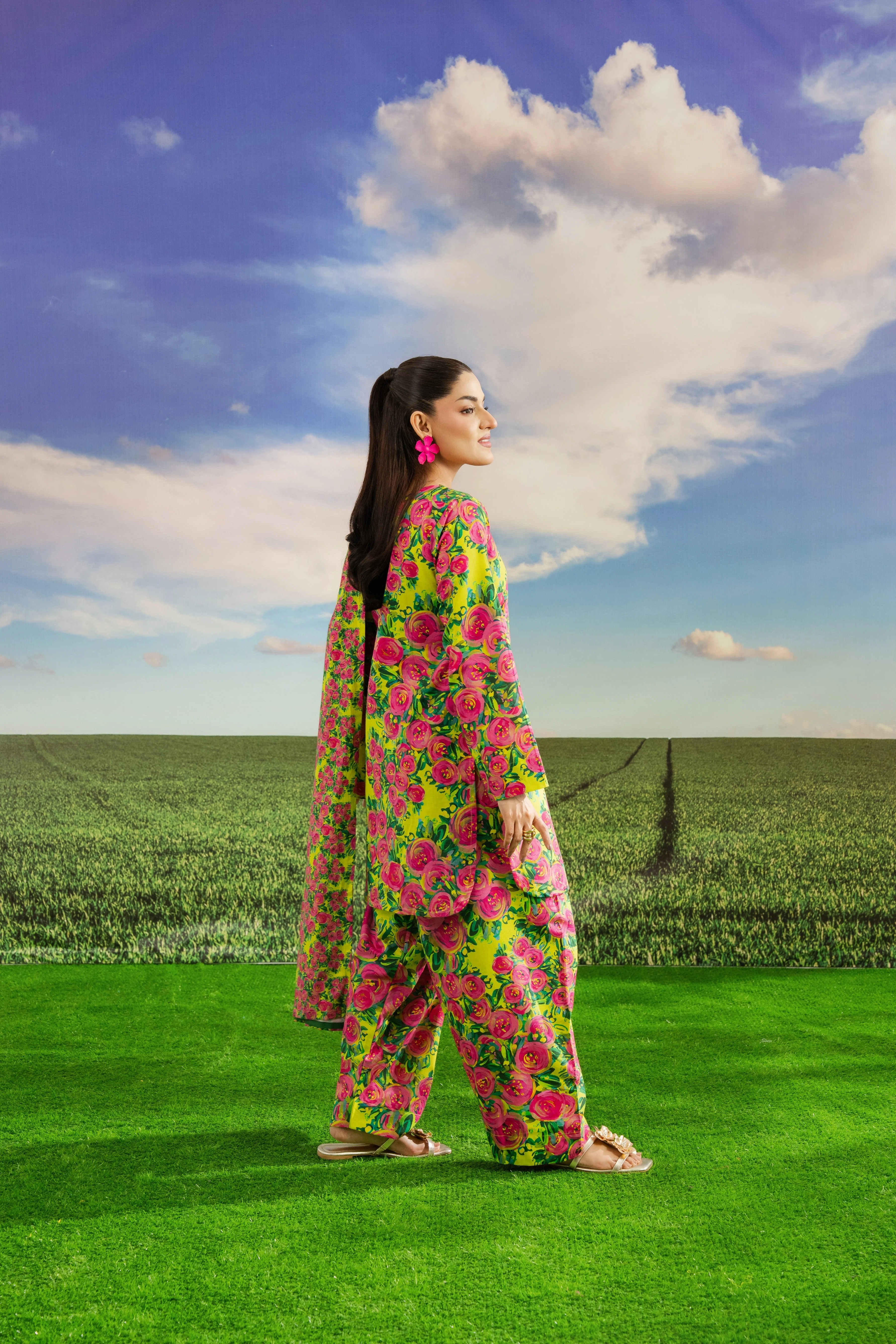 Feathers Unstitched Winter Arrivals Suit-SYNARA-FT574 - Image 4