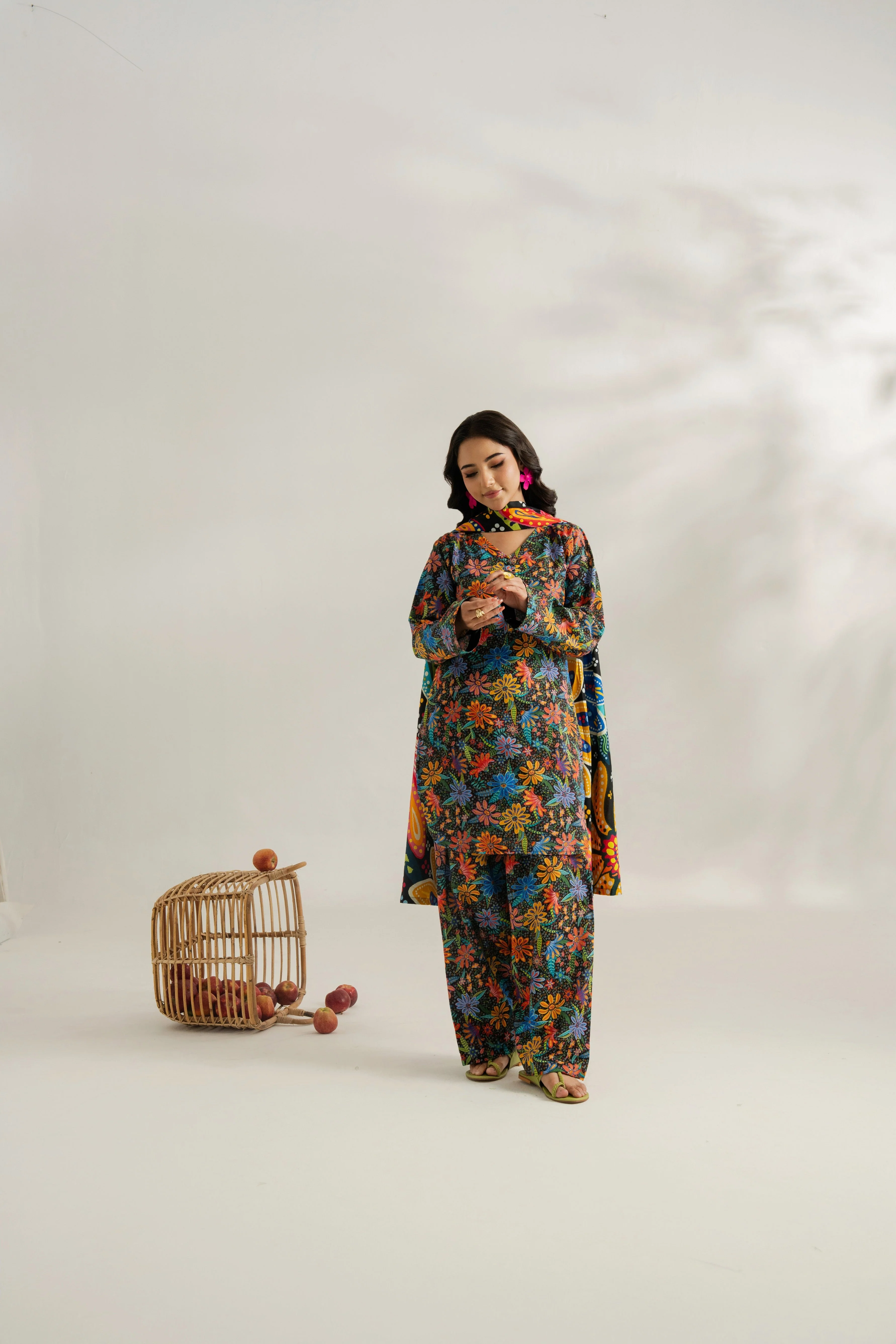 Feathers Unstitched Winter Arrivals Suit-KREST-FT582 - Image 3