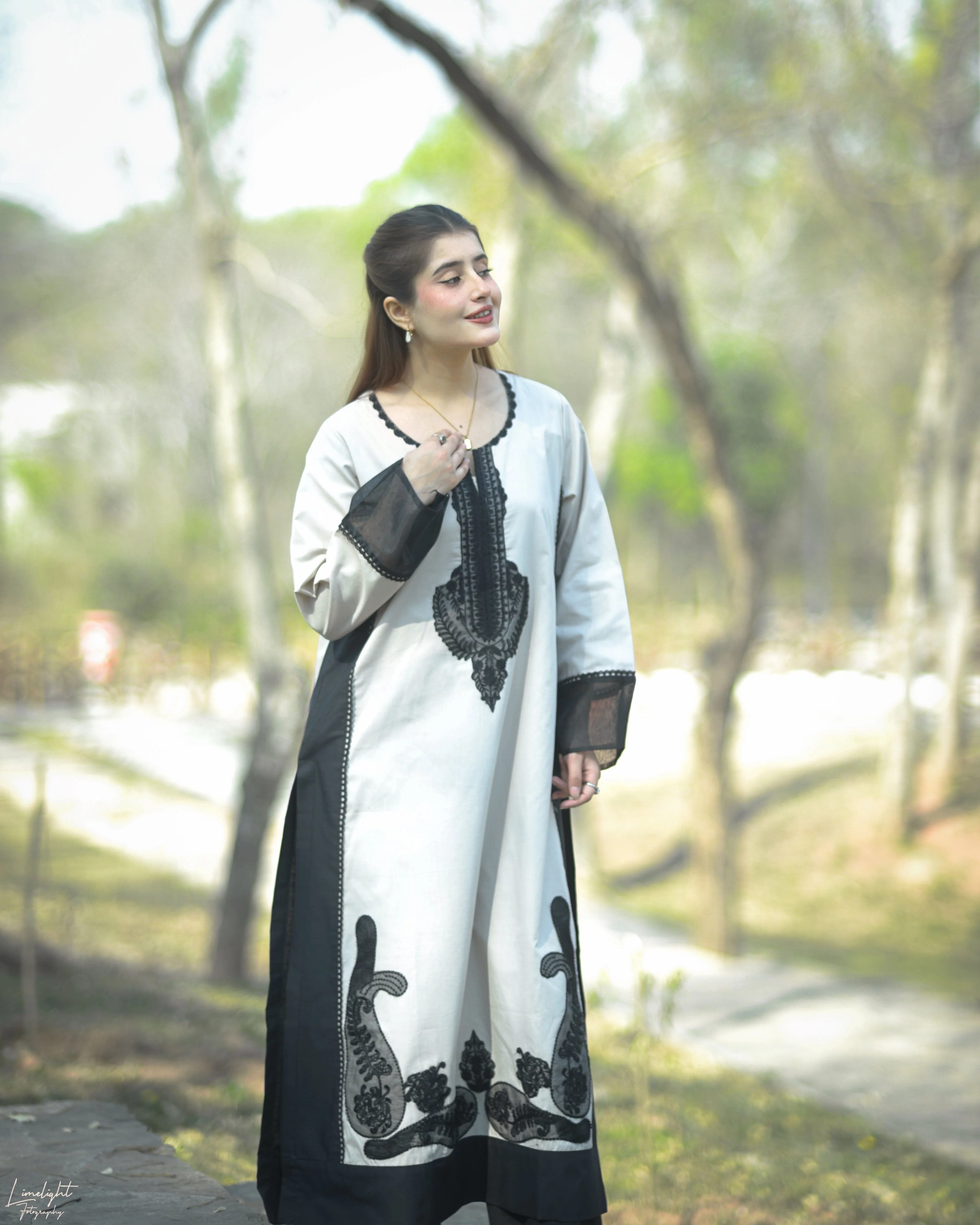 Urban Cut Stitched 1 Piece Emb Cotton Eid Edit-C0265-Long Dress - Image 5