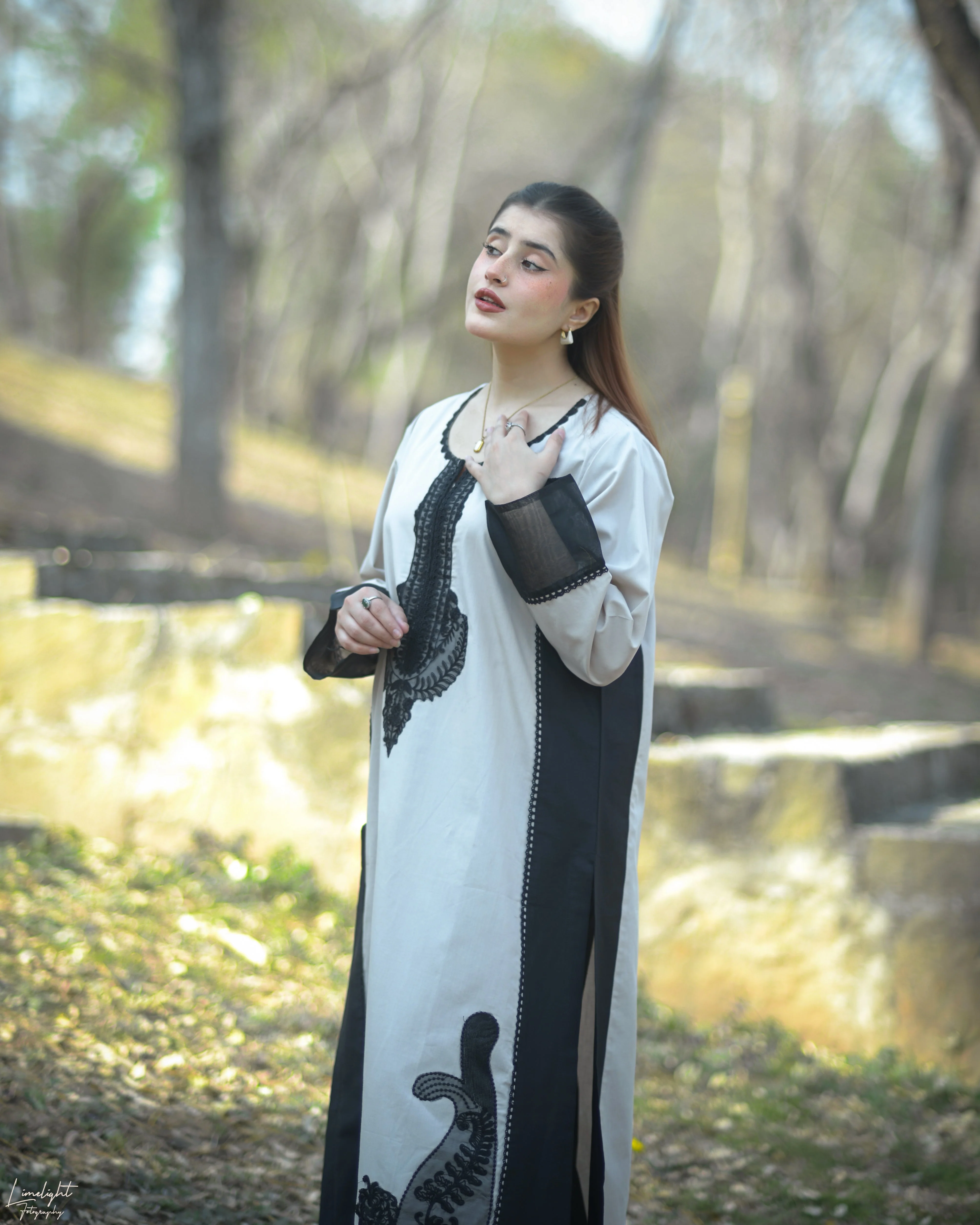 Urban Cut Stitched 1 Piece Emb Cotton Eid Edit-C0265-Long Dress - Image 6