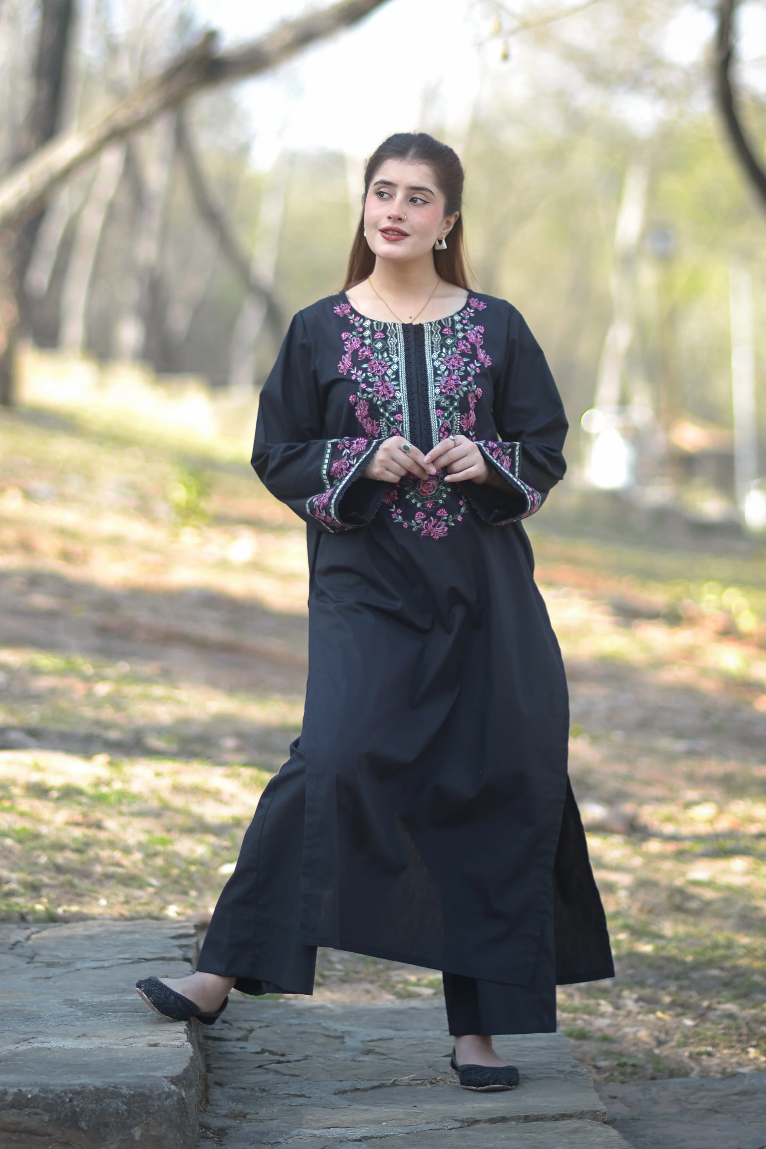 Urban Cut Stitched Co Ords Emb Cotton Eid Edit-C0261