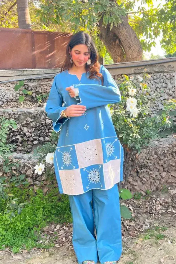 Urban Cut Stitched Co Ords Emb Cotton Eid Edit-C0267