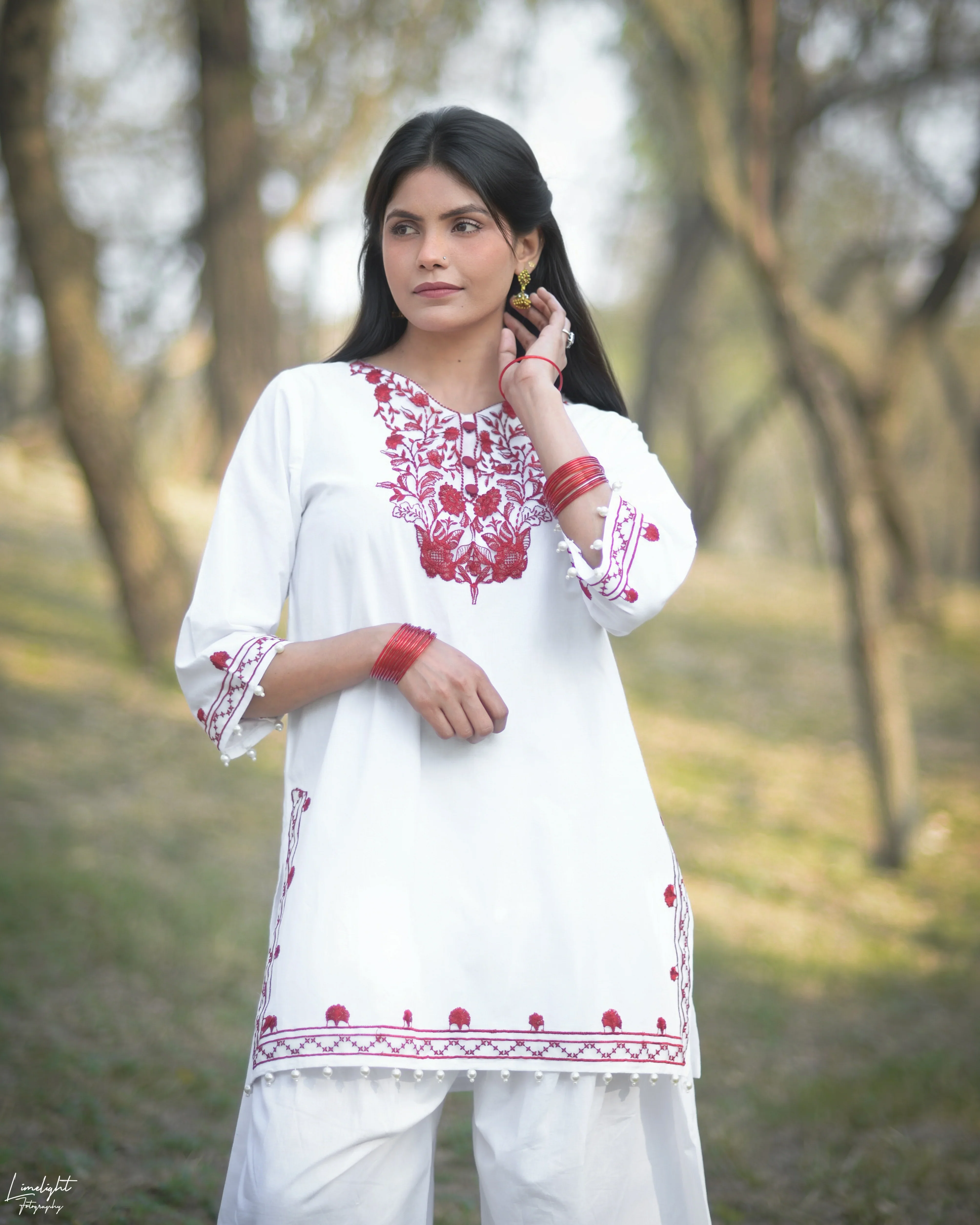 Urban Cut Stitched Co Ords Emb Cotton Eid Edit-C0256 - Image 2