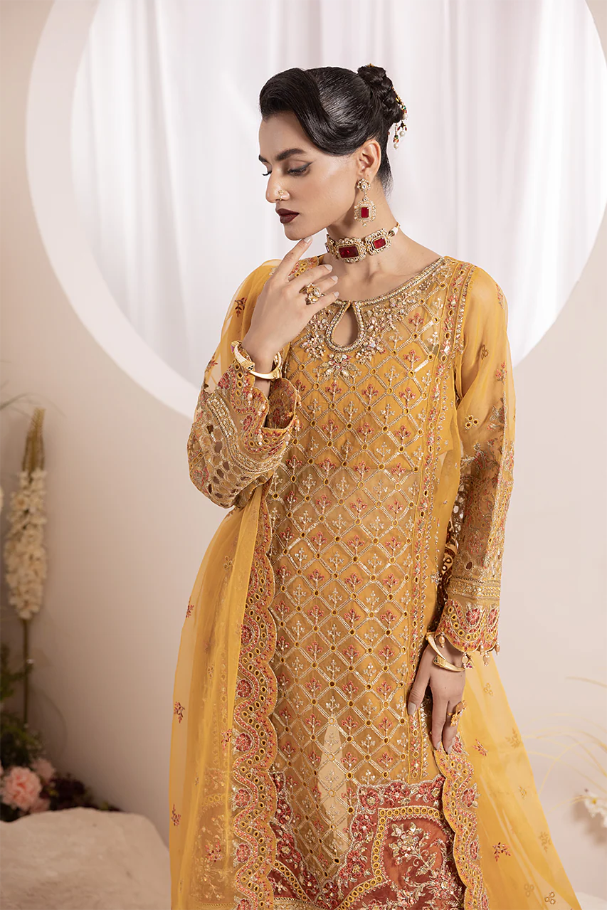 Aaraish By Diara Couture Stitched 3 Piece Formals Suit-ZAFIA - US-646 - Image 3