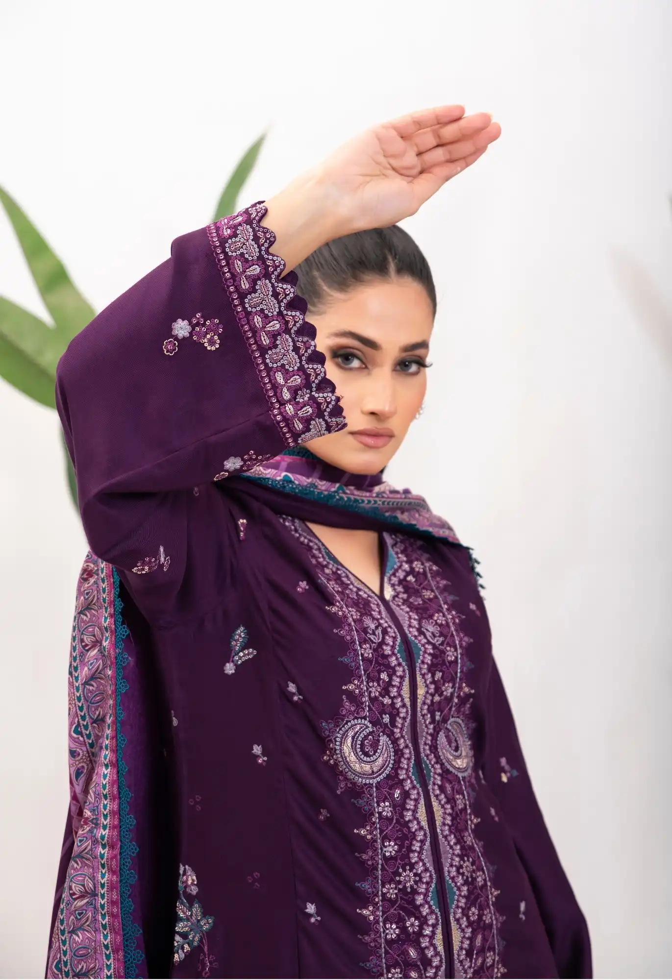 Dilkash By Inara Stitched 3 Piece Winter Suit-VAIA DR-07 - Image 3
