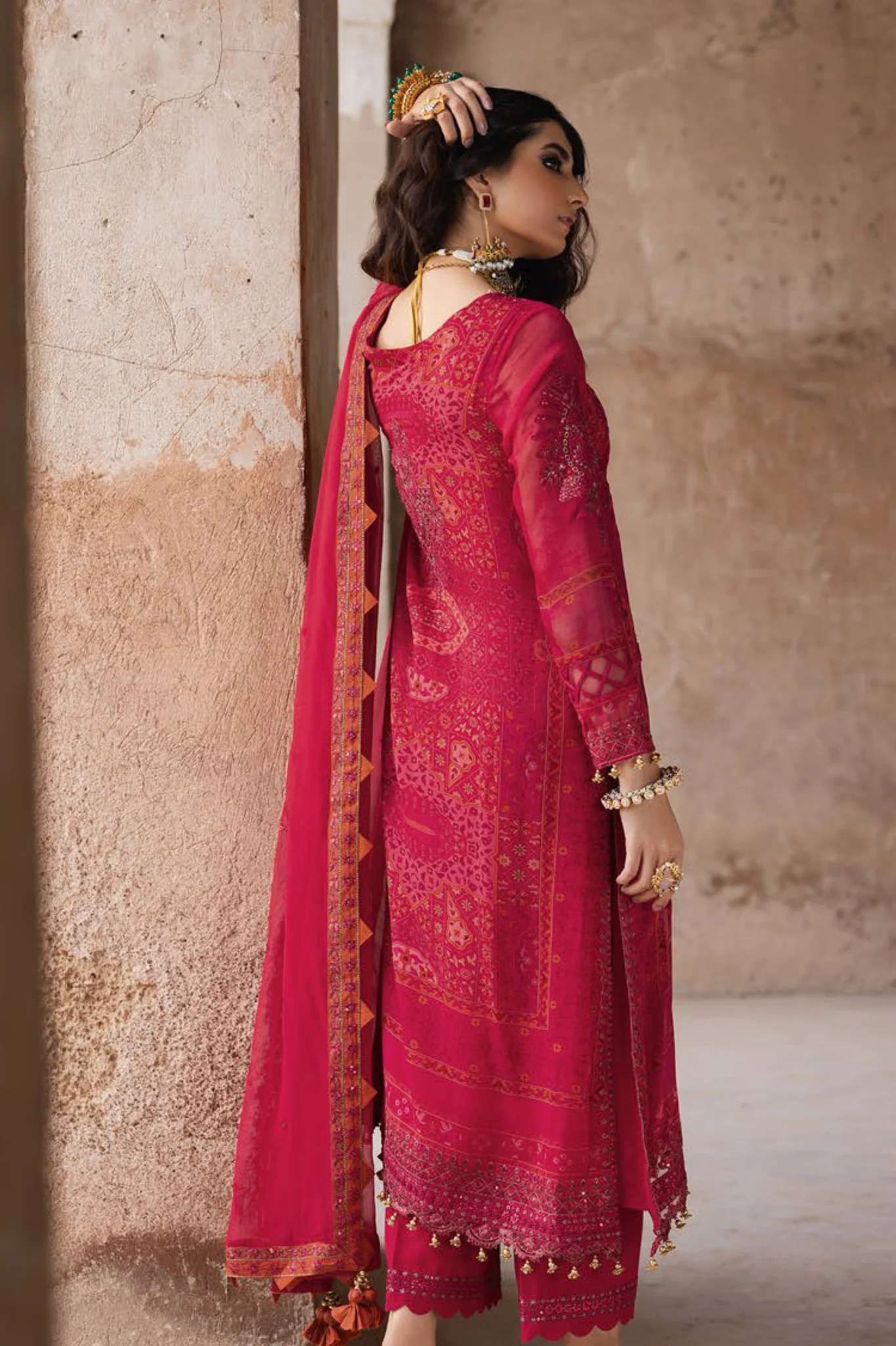 Vasal By Charizma Unstitched 3 Piece Luxury Chiffon Vol-02 Suit-VSL5-12 - Image 3