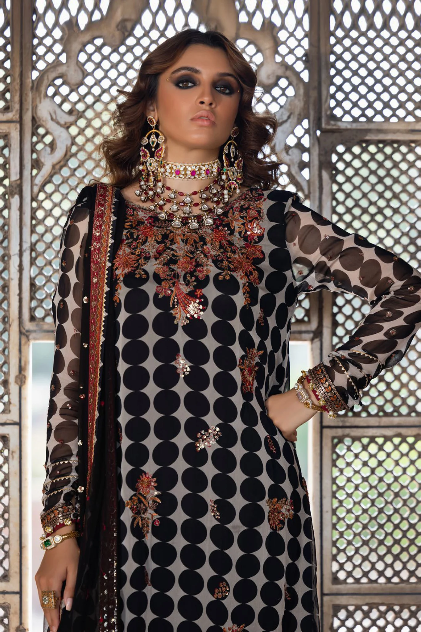 Vasal By Charizma Unstitched 3 Piece Luxury Chiffon Vol-02 Suit-VSL5-13 - Image 2