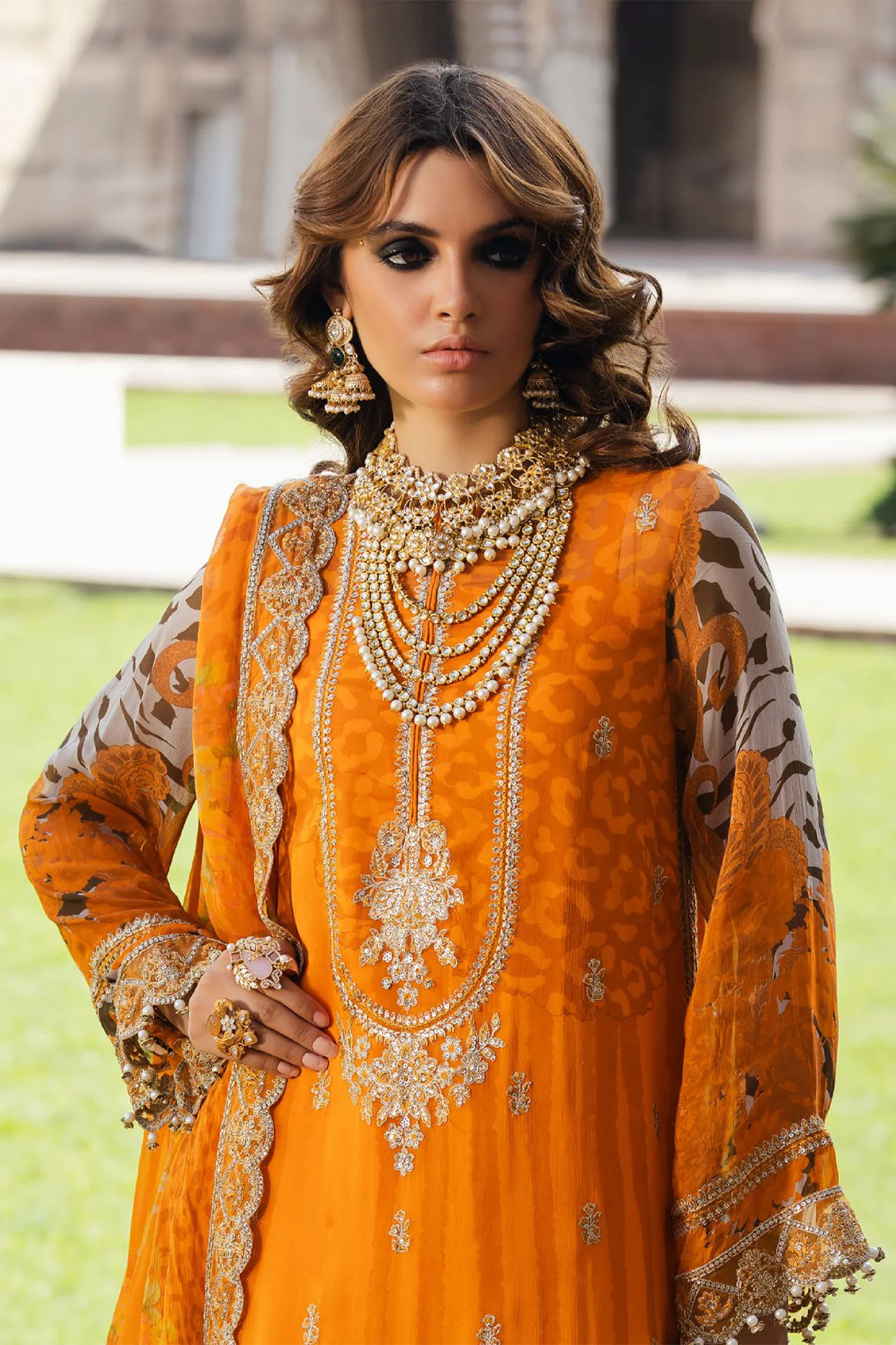 Vasal By Charizma Unstitched 3 Piece Luxury Chiffon Vol-02 Suit-VSL5-14 - Image 2
