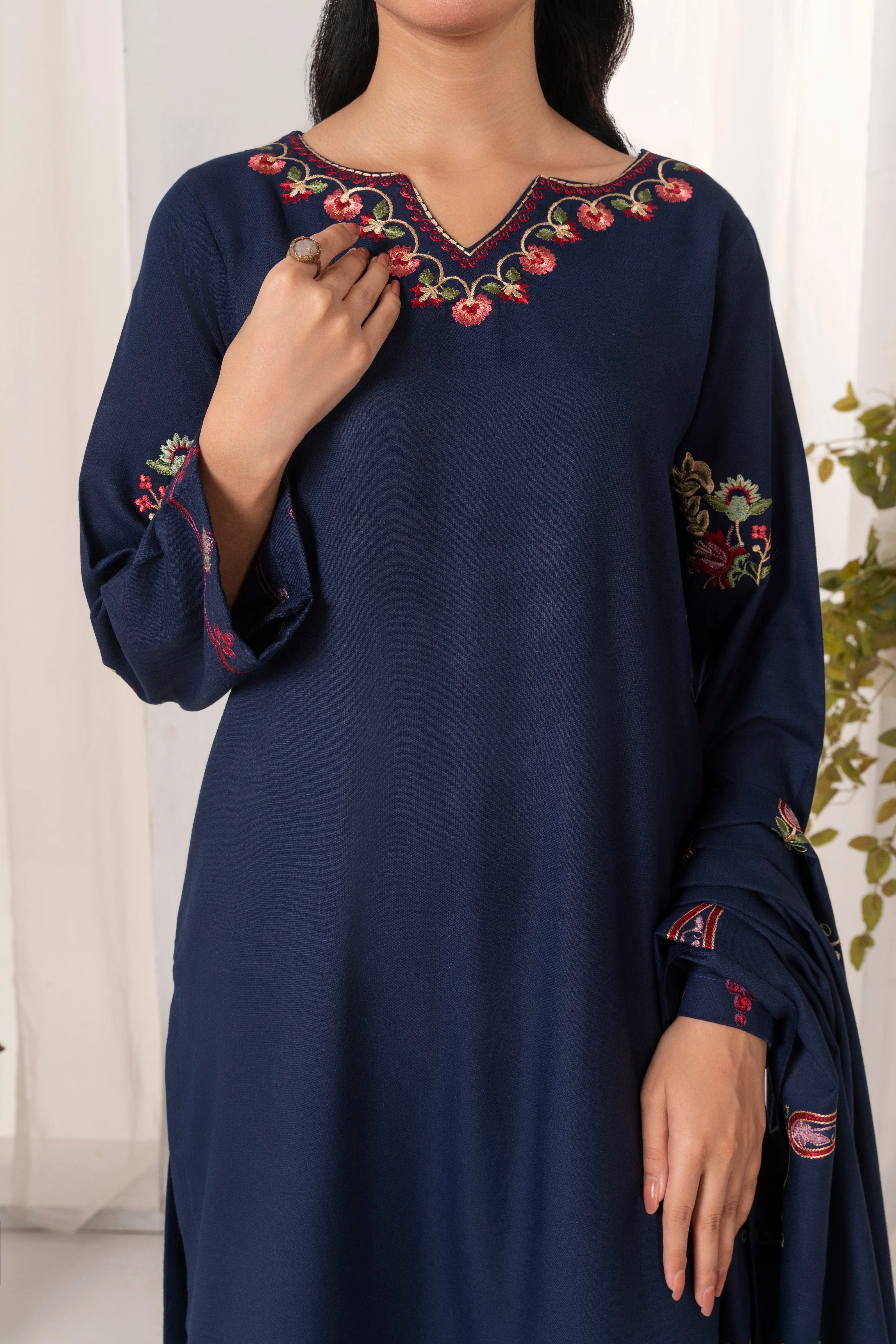 Feathers Unstitched Winter Arrivals Suit-VELREN-FT545 - Image 6