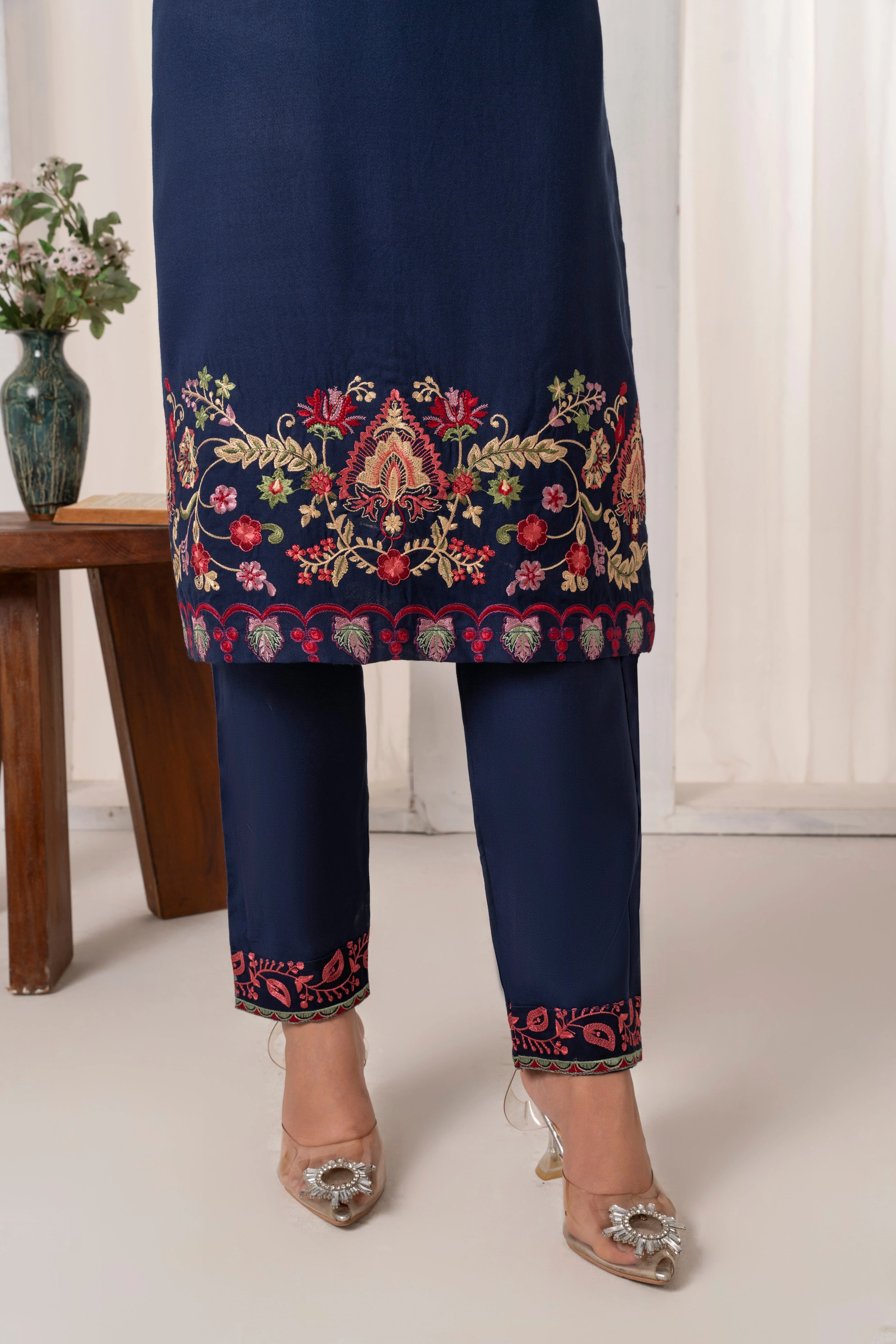 Feathers Unstitched Winter Arrivals Suit-VELREN-FT545 - Image 8