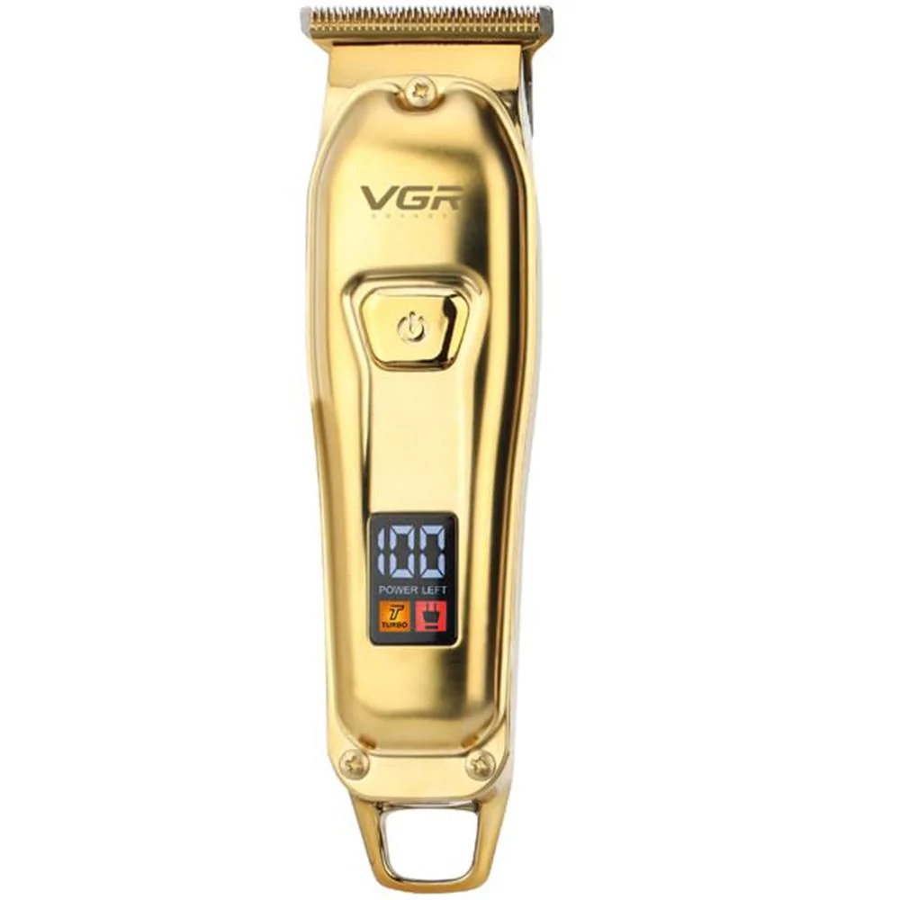 VGR-V-965 Professional Hair Trimmer for Men - Cord/Cordless, Precision T-Blade, LED Display, Turbo Function