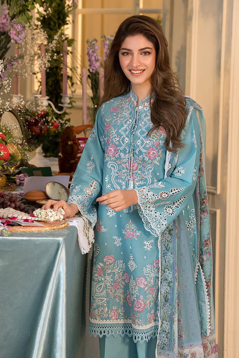 Vital by Sobia Nazir Unstitched 3 Piece Lawn Suit-V-03-A - Image 2