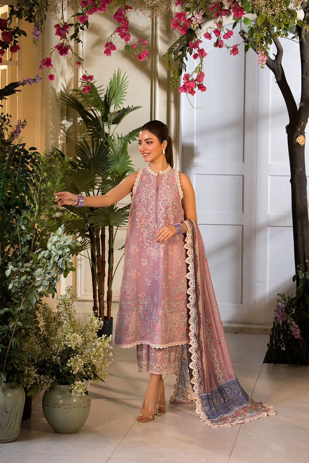 Vital by Sobia Nazir Unstitched 3 Piece Lawn Suit-V-03-B - Image 2