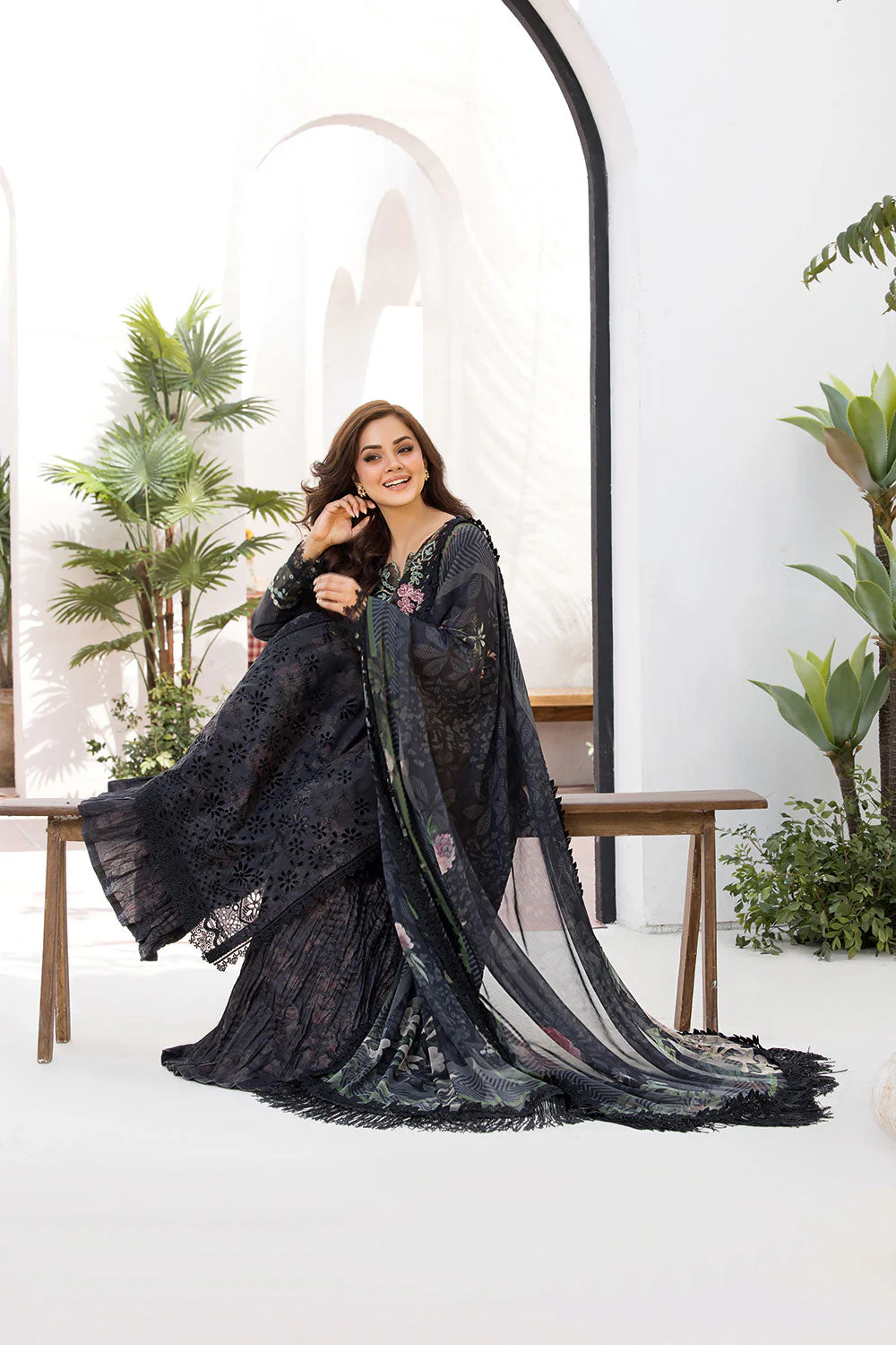 Vital by Sobia Nazir Unstitched 3 Piece Lawn Suit-V-08-A - Image 6