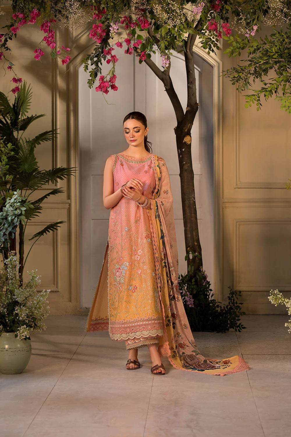 Vital by Sobia Nazir Unstitched 3 Piece Lawn Suit-V-11-B - Image 3