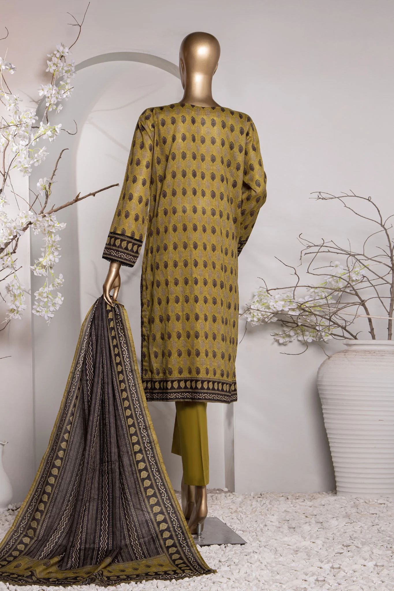 Vital Prints By HZ Unstitched 3 Piece Digital Printed Lawn Vol-02 Suit-VP-148 - Image 3