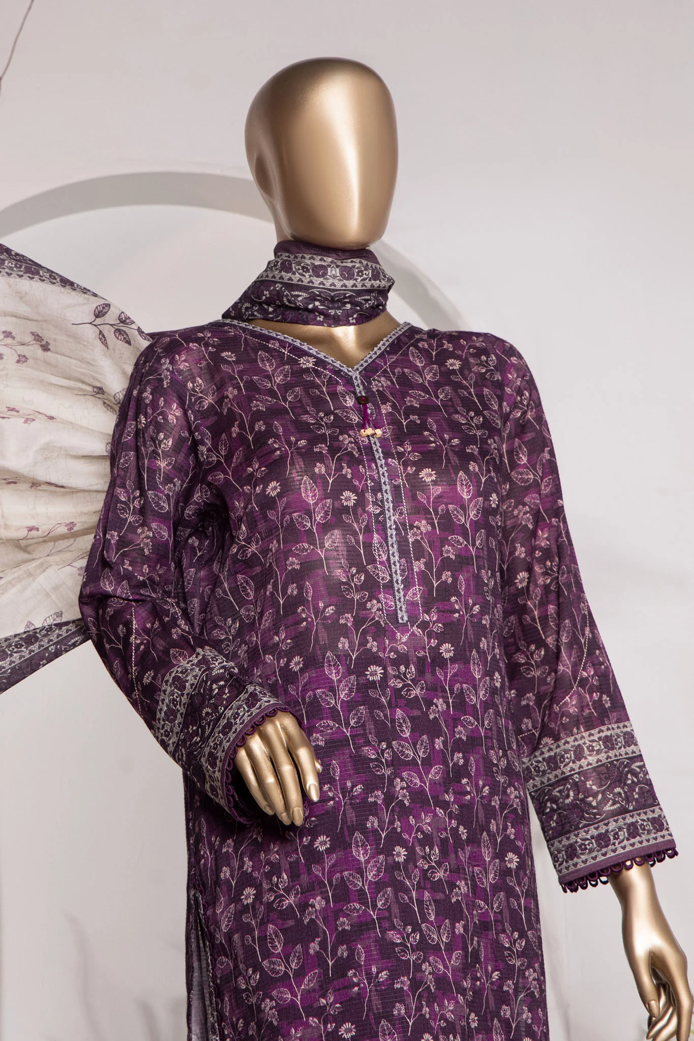 Vital Prints By HZ Unstitched 3 Piece Digital Printed Lawn Vol-02 Suit-VP-151 - Image 2