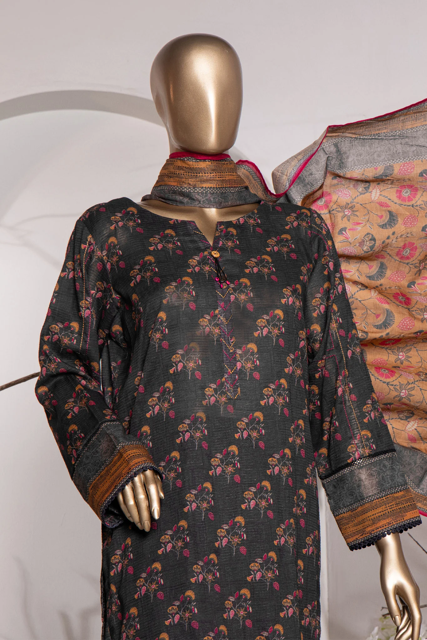 Vital Prints By HZ Unstitched 3 Piece Digital Printed Lawn Vol-02 Suit-VP-156 - Image 2