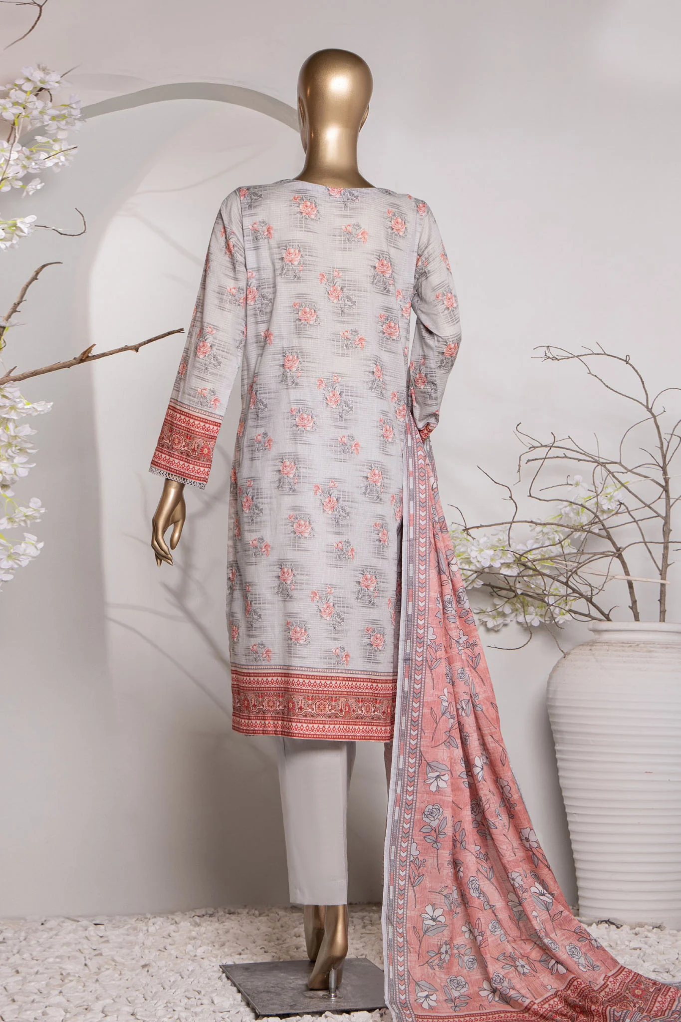 Vital Prints By HZ Unstitched 3 Piece Digital Printed Lawn Vol-02 Suit-VP-157 - Image 3