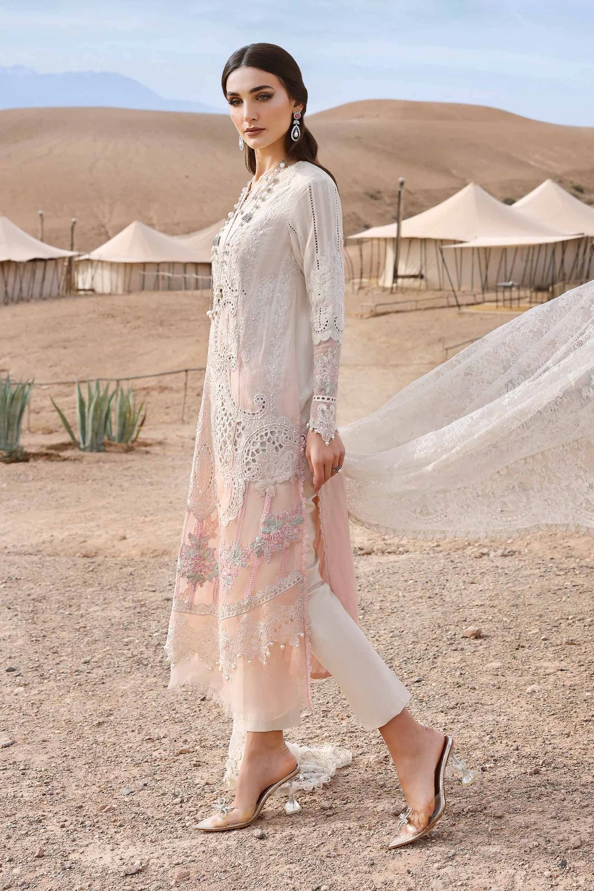 Voyage A'Luxe By Maria B Unstitched 3 Piece Lawn Suit-ML-2515-A - Image 7