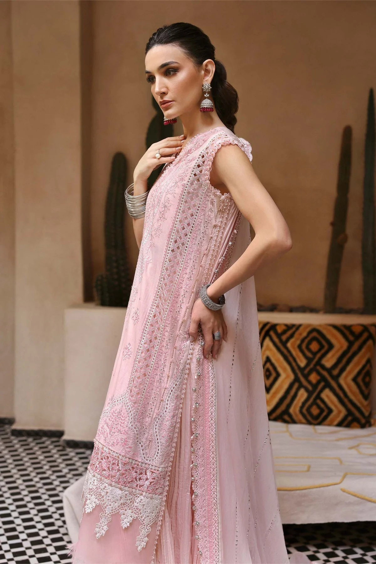 Voyage A'Luxe By Maria B Unstitched 3 Piece Lawn Suit-ML-2511-A - Image 3