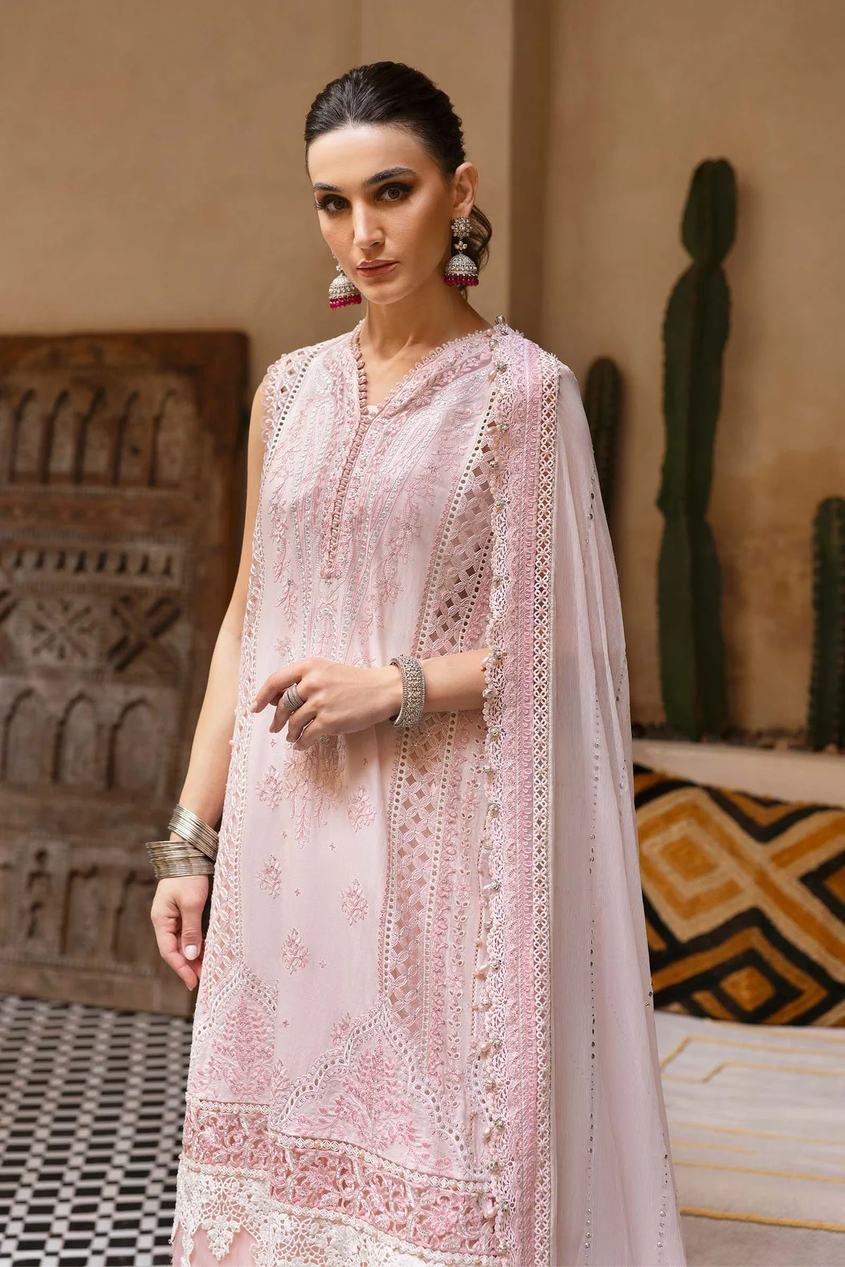Voyage A'Luxe By Maria B Unstitched 3 Piece Lawn Suit-ML-2511-A - Image 4