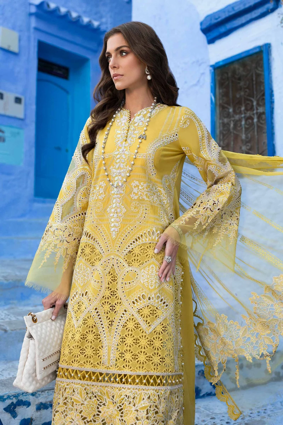 Voyage A'Luxe By Maria B Unstitched 3 Piece Lawn Suit-ML-2512-A - Image 2